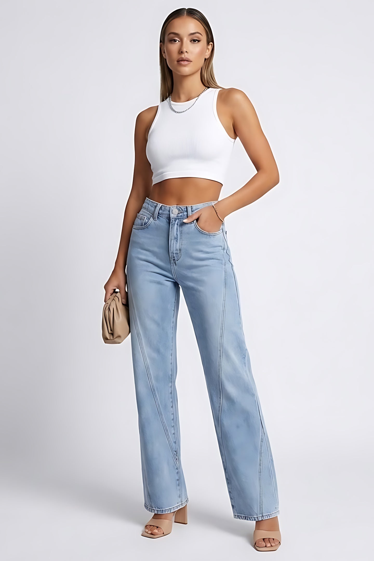 Cecilia – High Waist Straight Leg Jeans