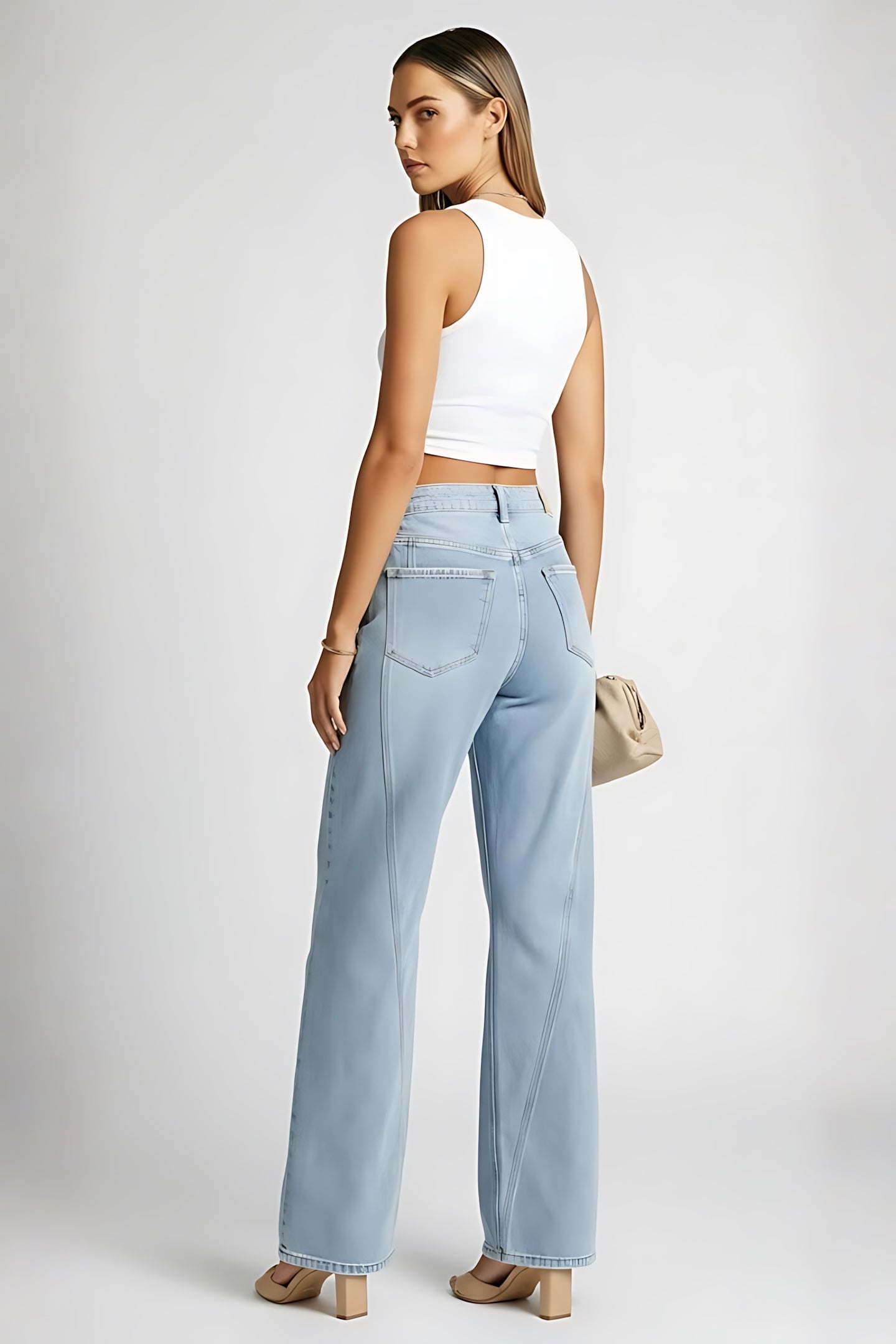 Cecilia – High Waist Straight Leg Jeans