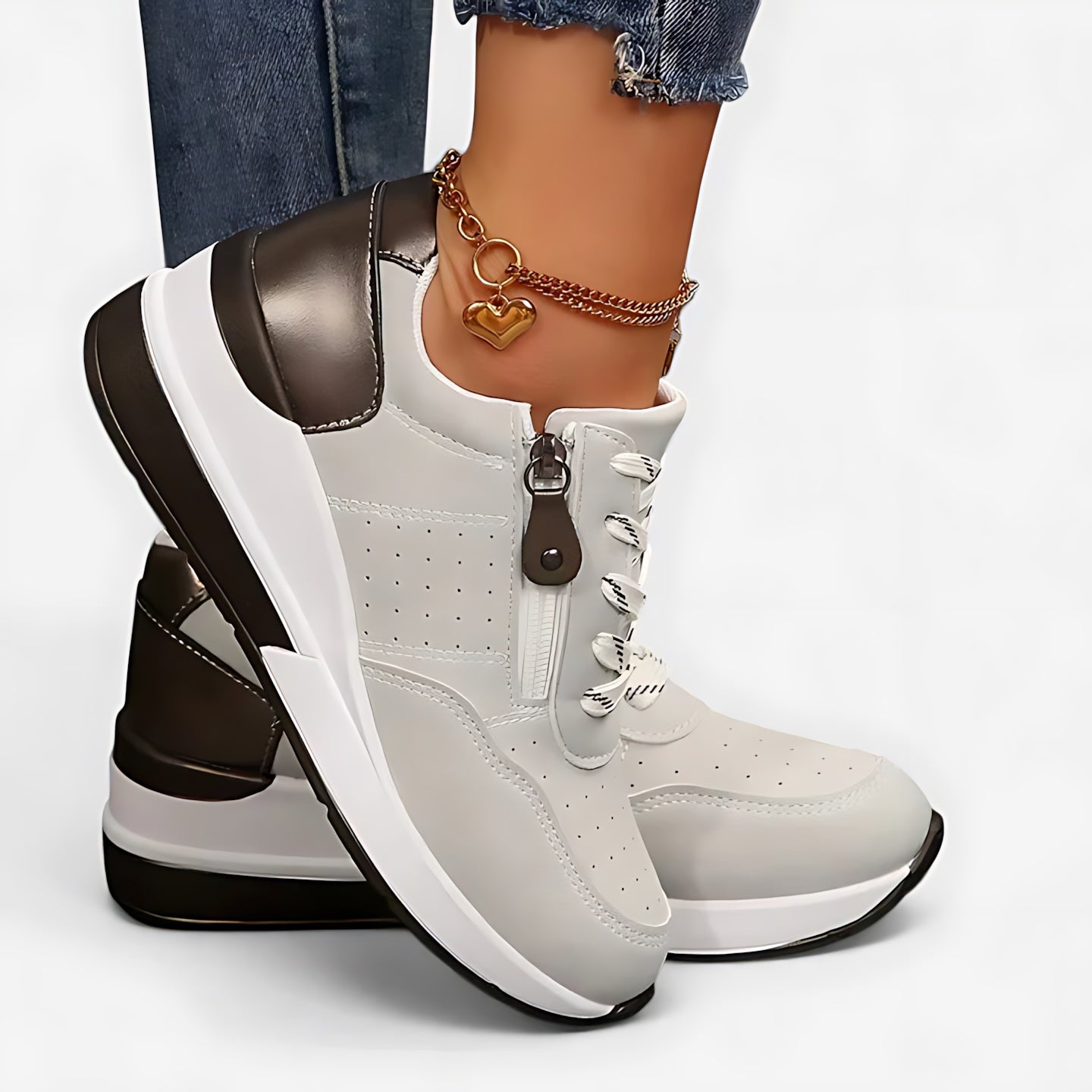 Cecilia – Suede Lace Up Platform Sneakers