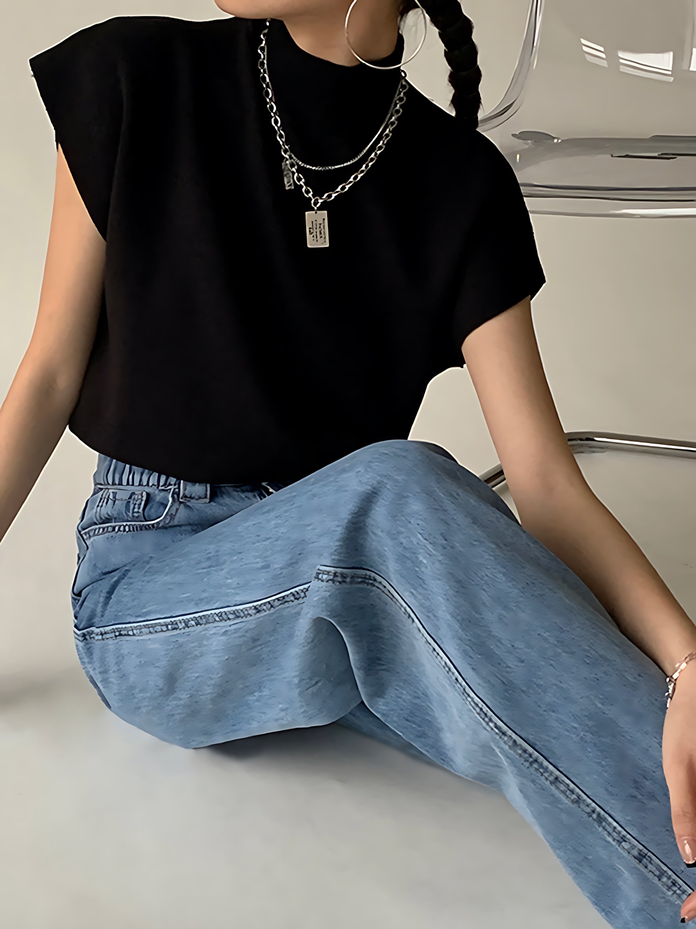 Charlie – Mock Neck Knit Top