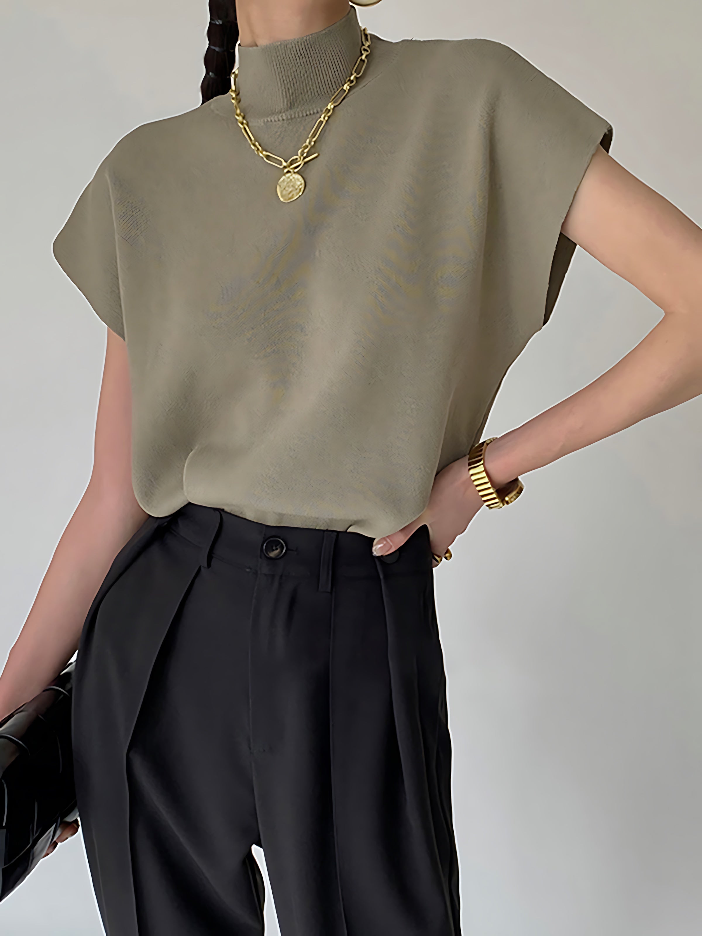 Charlie – Mock Neck Knit Top