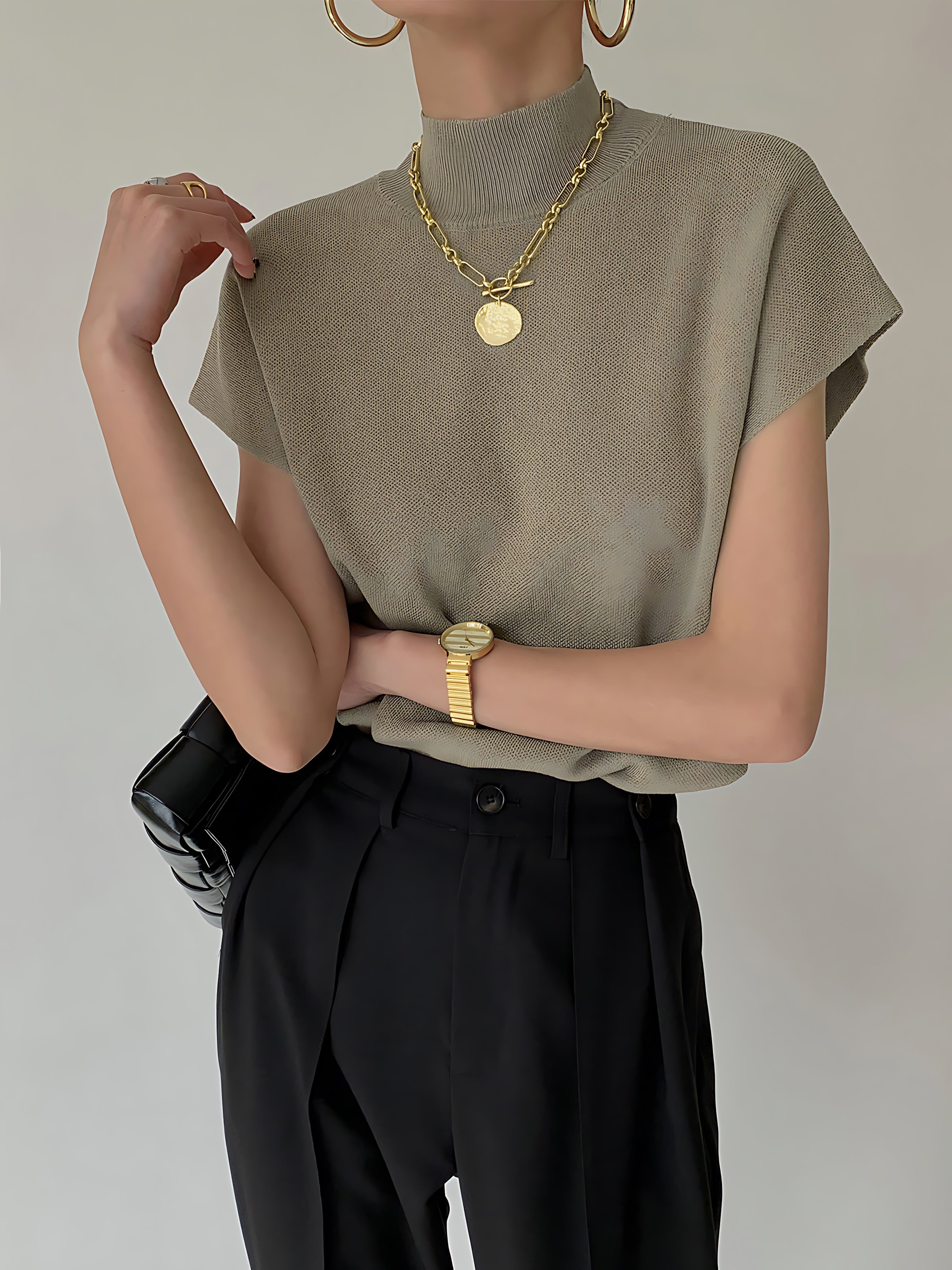 Charlie – Mock Neck Knit Top