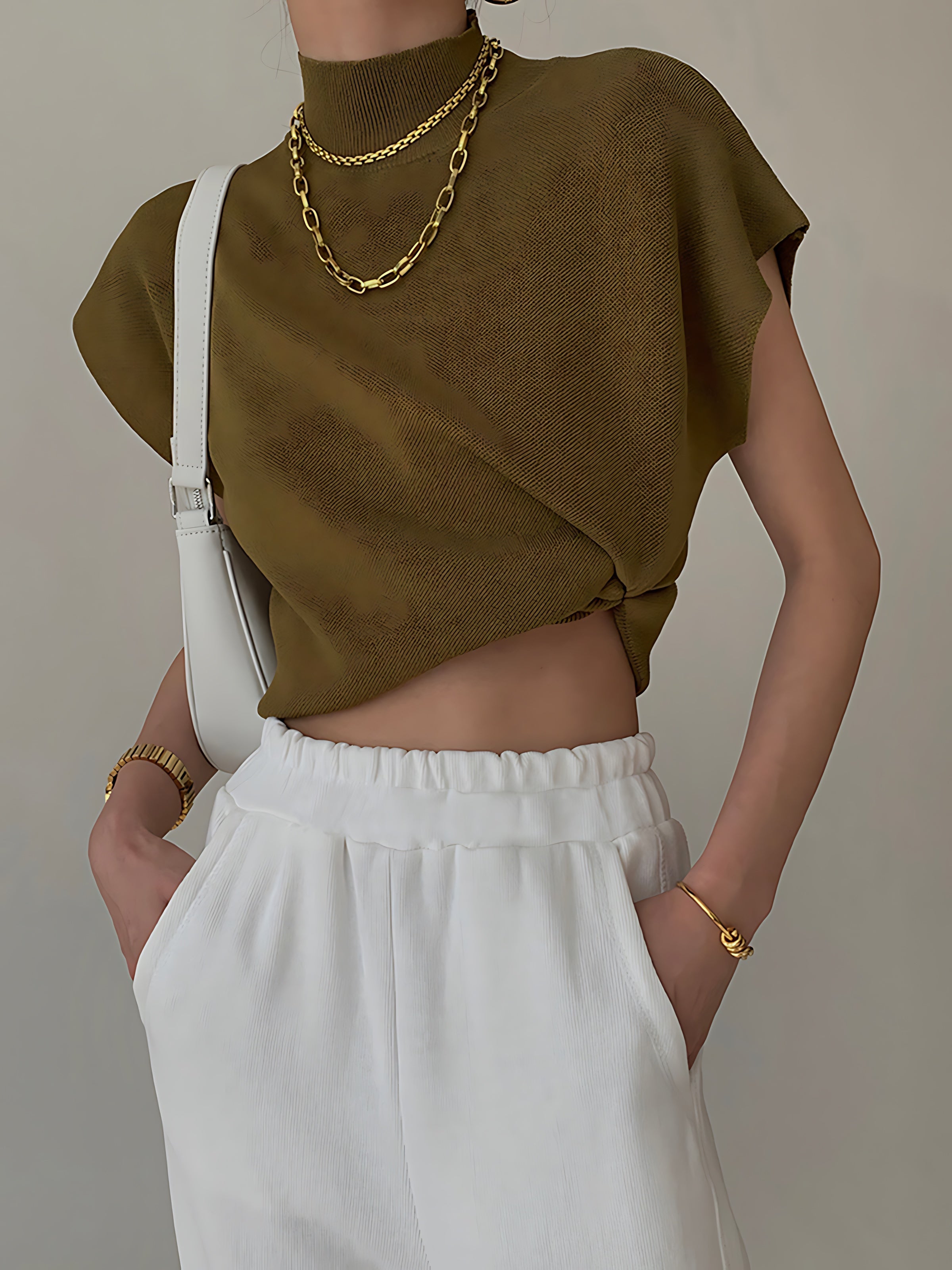 Charlie – Mock Neck Knit Top