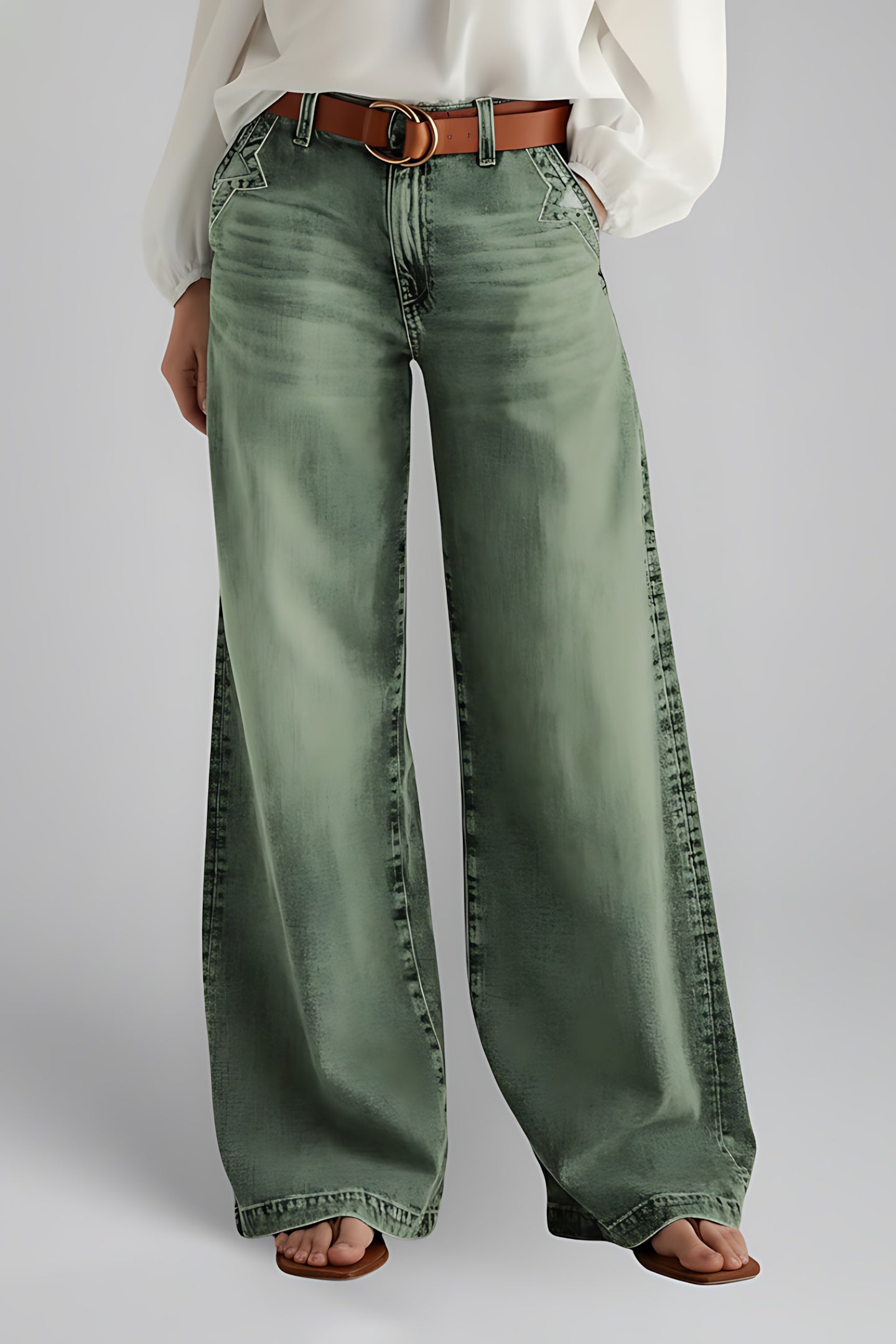 Charlotte – High Waist Cropped Wide Leg Jeans