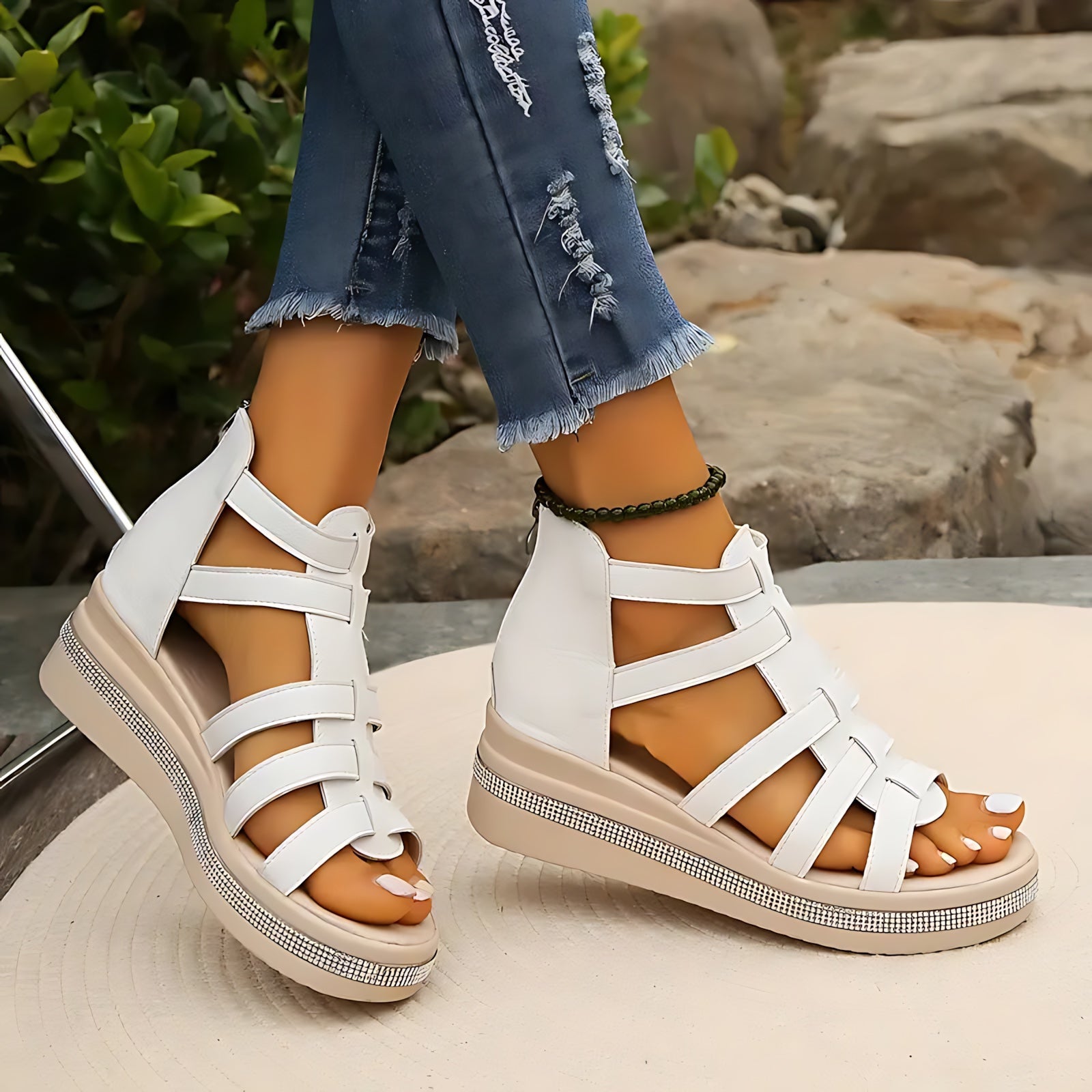 Charlotte – Strappy Gladiator Flat Sandals