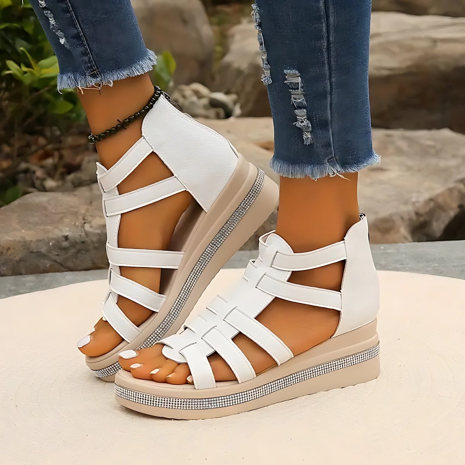 Charlotte – Strappy Gladiator Flat Sandals