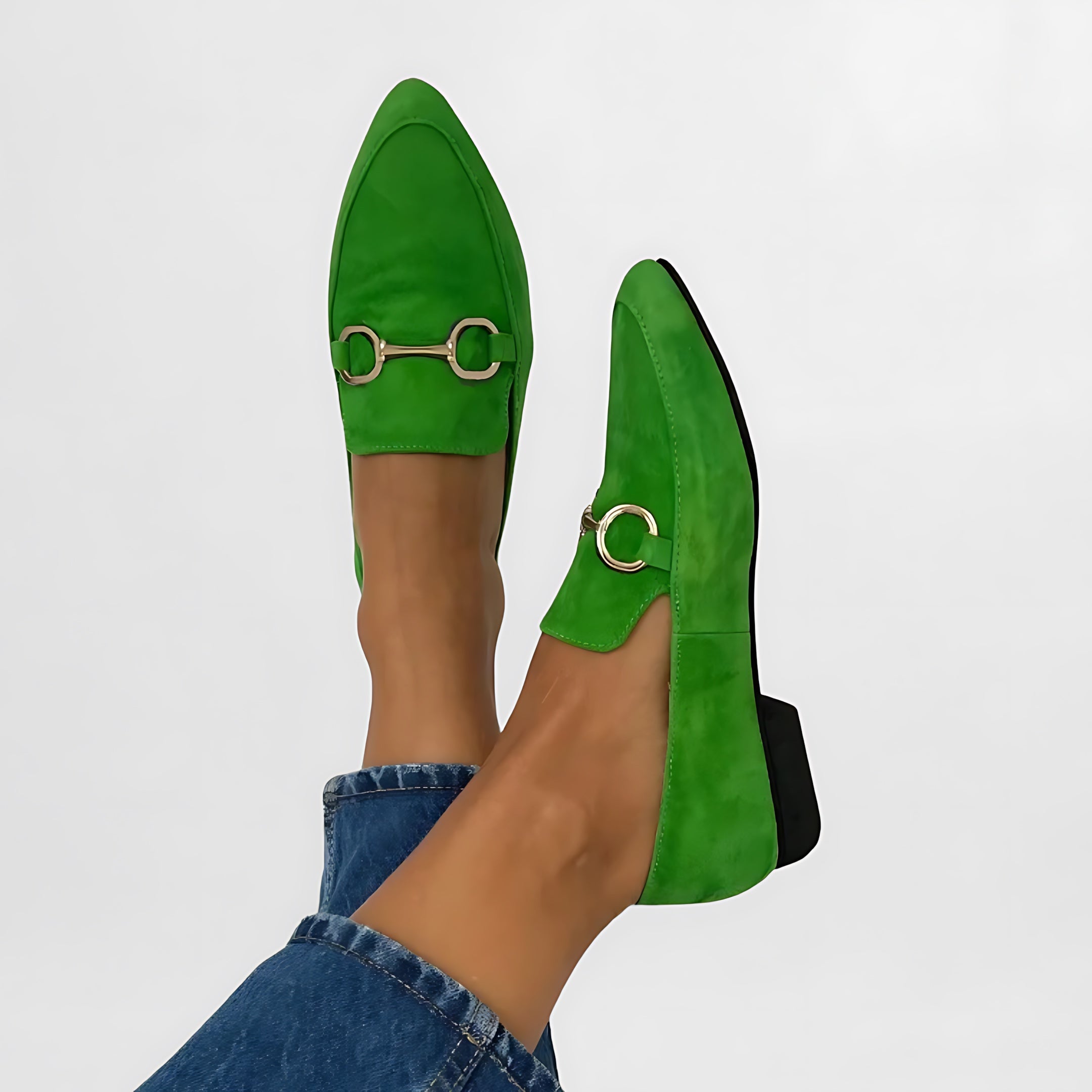 Chloe – Suede Horsebit Slip On Loafers