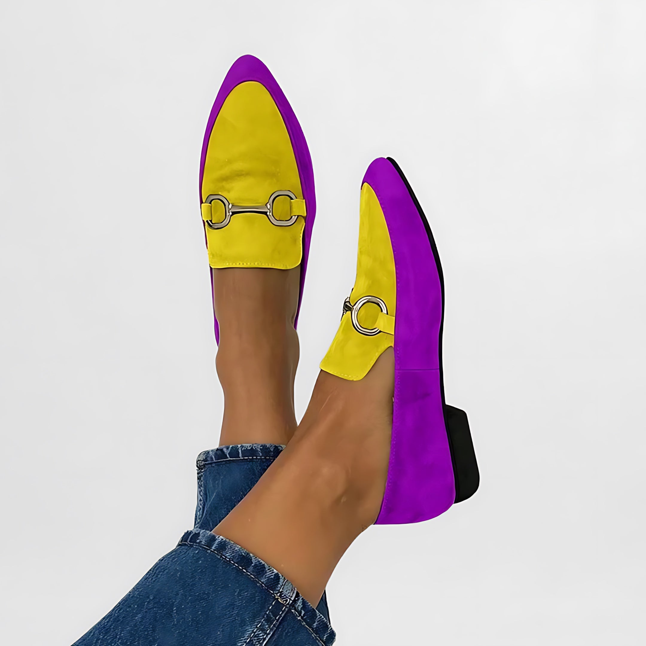 Chloe – Suede Horsebit Slip On Loafers