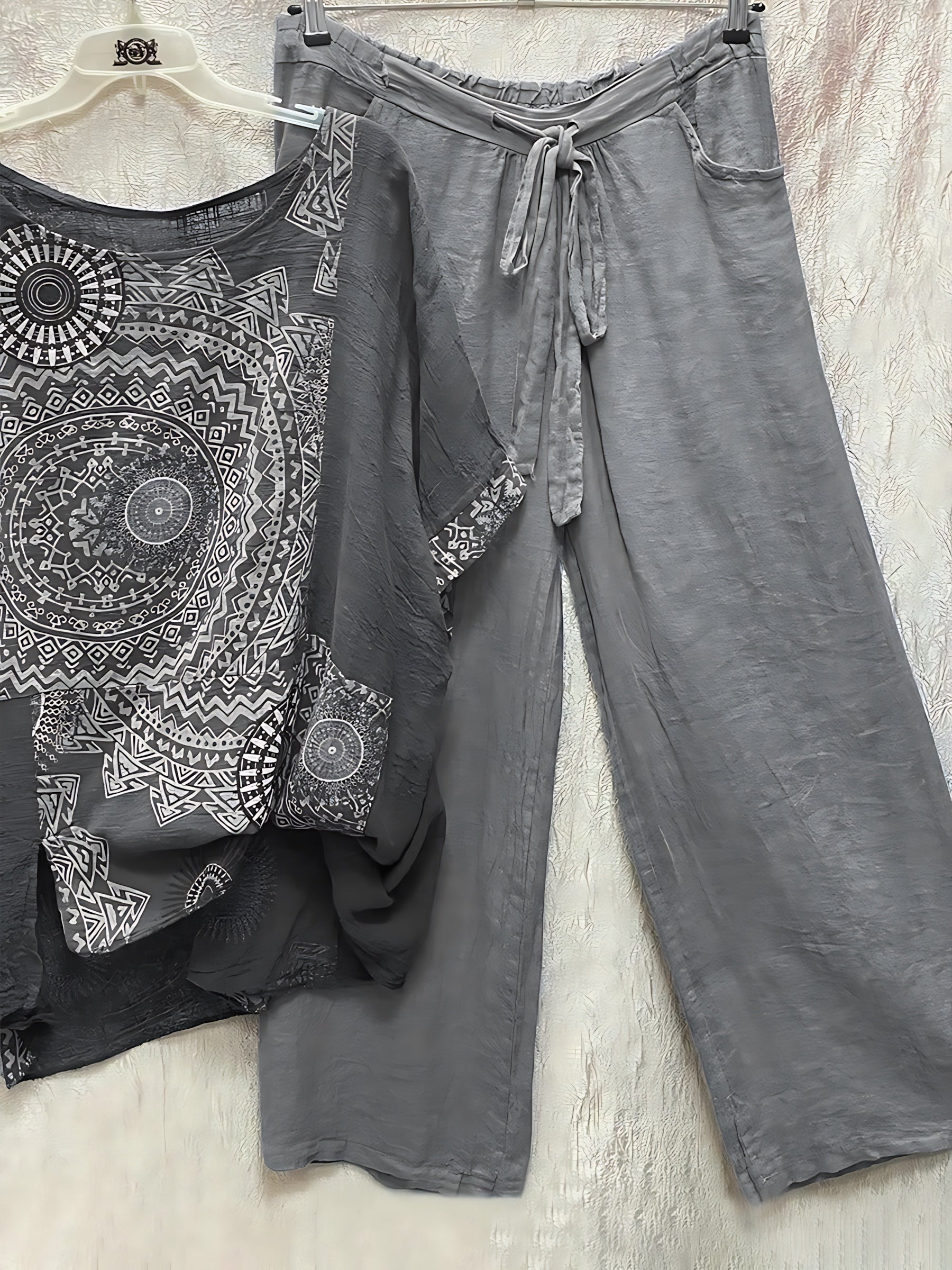 Claire – Paisley Print Top and Wide Leg Pants Co-ord