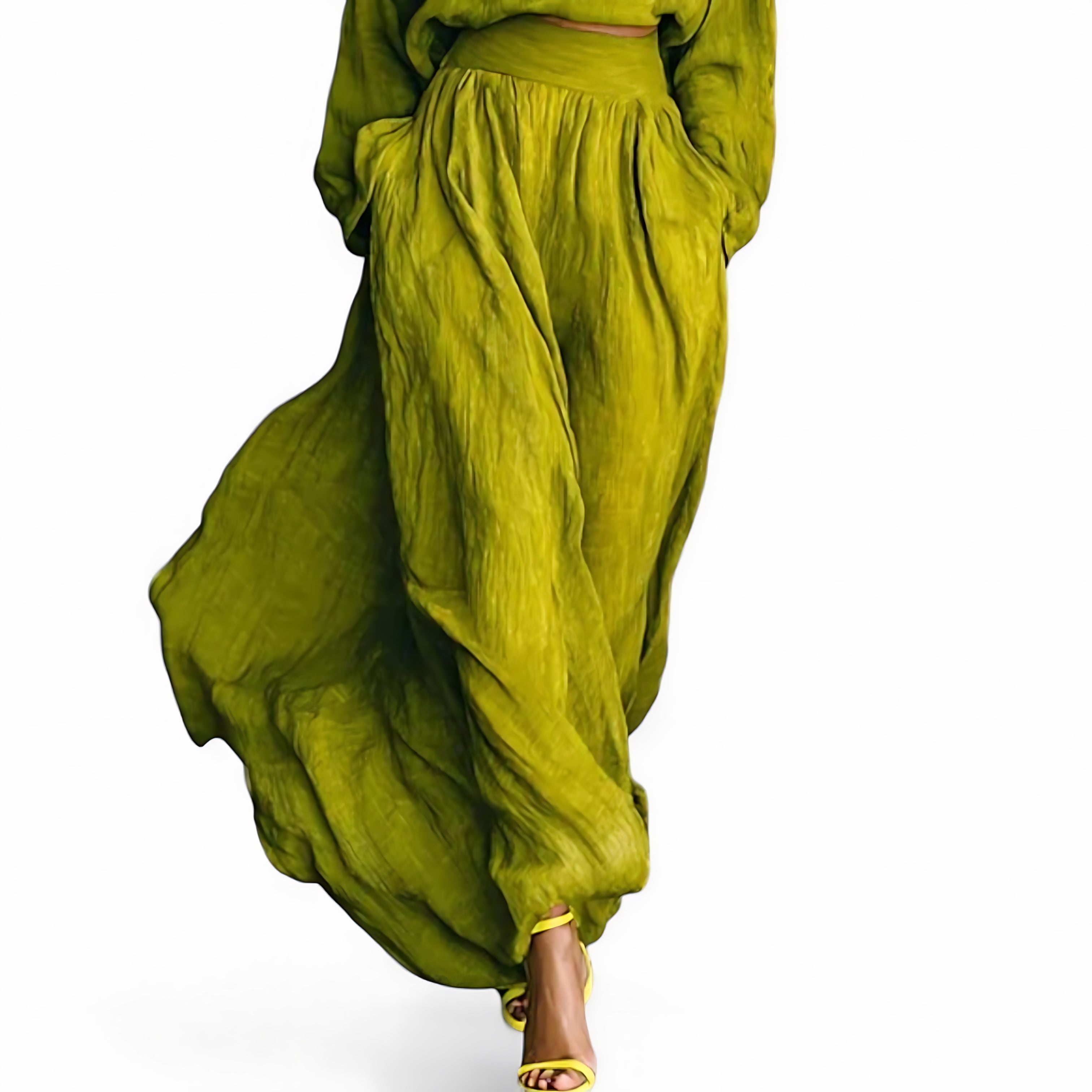 Claire – Satin Long Sleeve Evening Maxi Dress