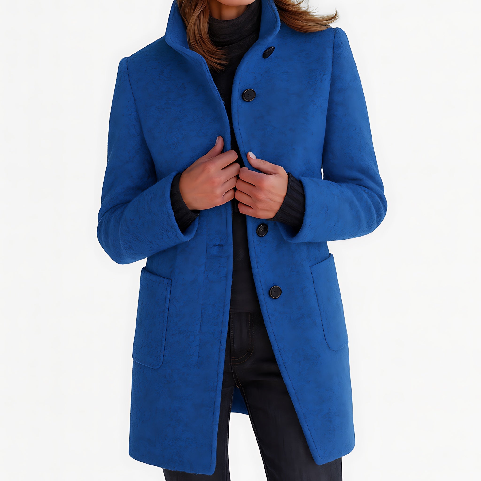 Claire – Single Breasted Mid Length Coat