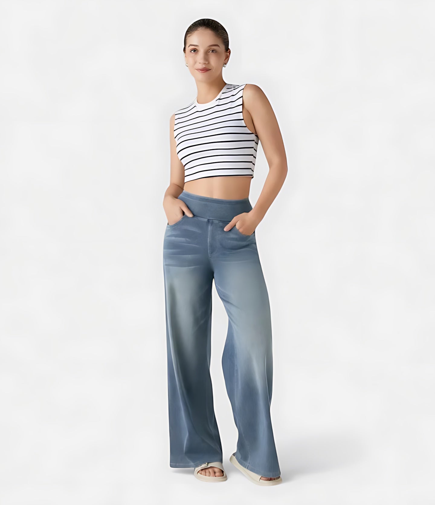 Clara – High Waist Wide Leg Jeans