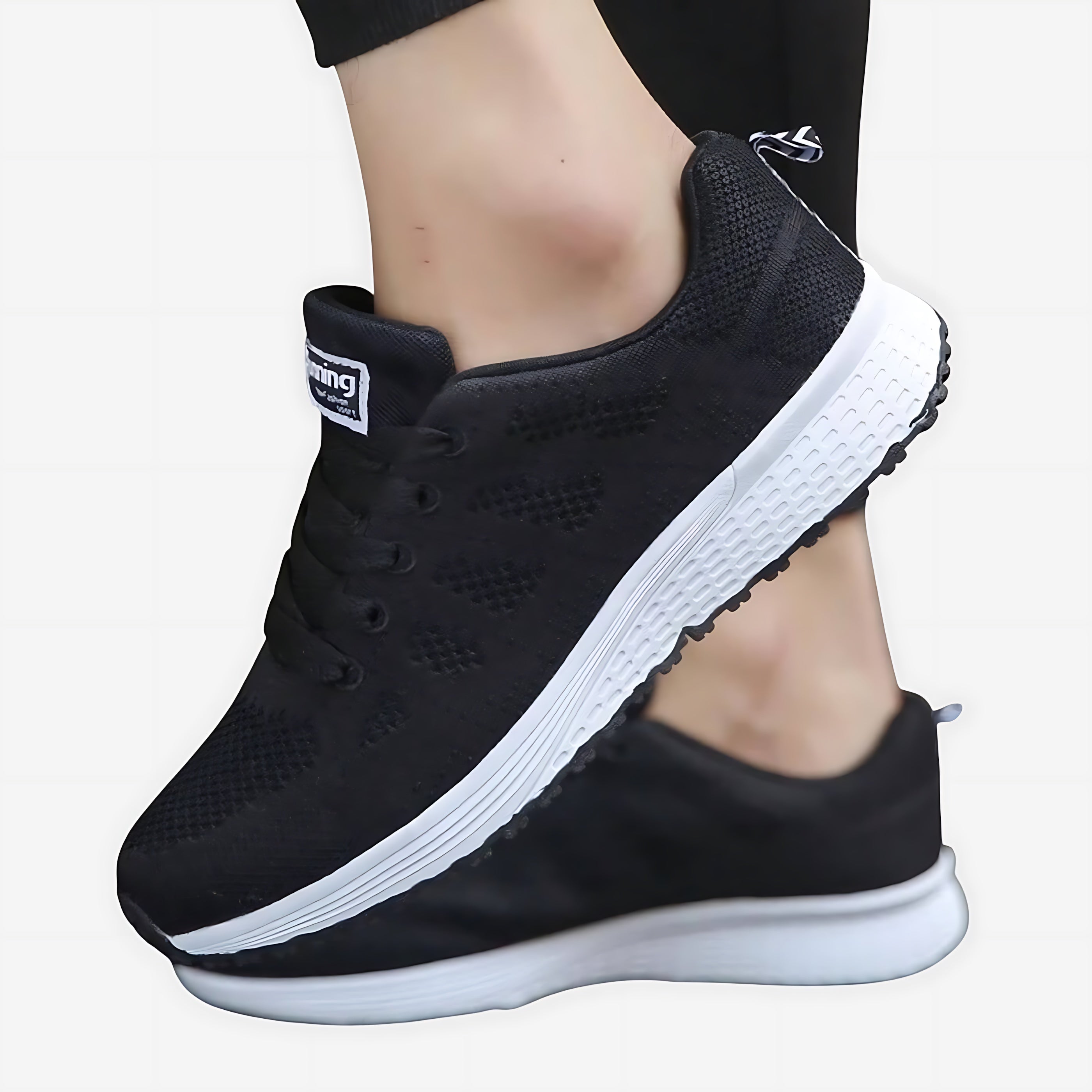 Clara – Knit Lace Up Walking Sneakers
