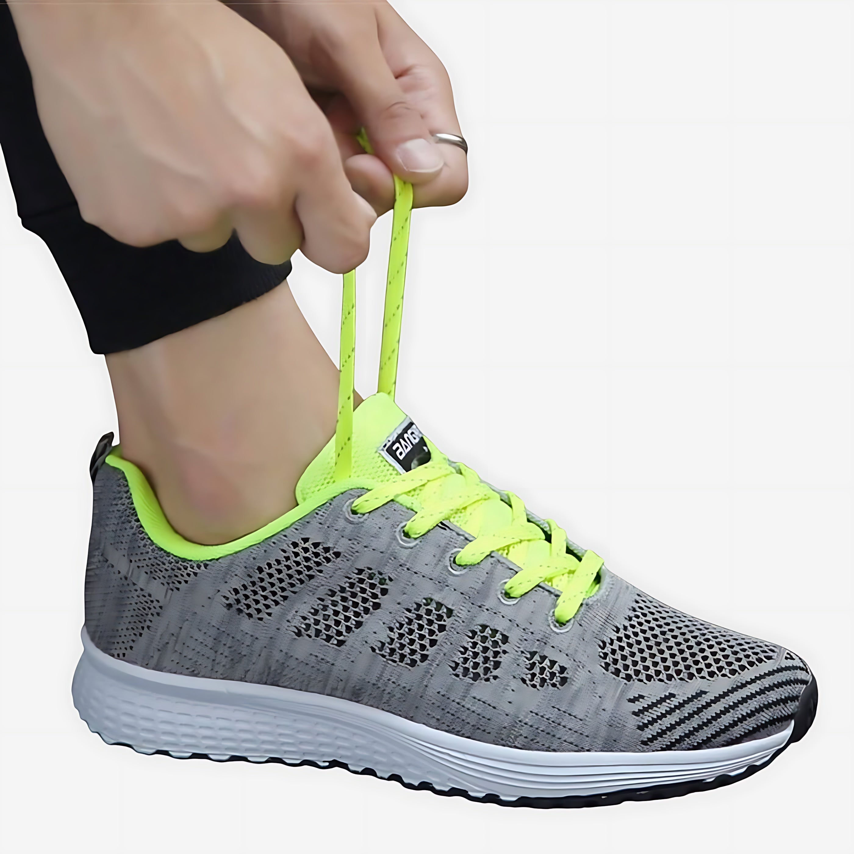 Clara – Knit Lace Up Walking Sneakers