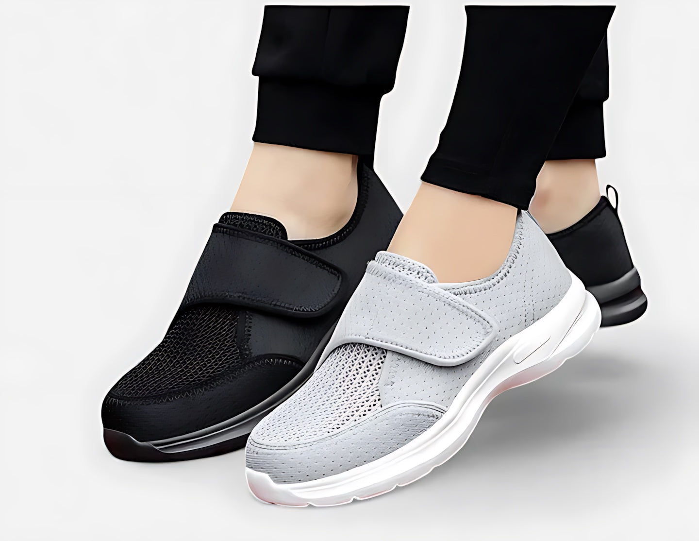 Claudia – Adjustable Strap Slip On Walking Sneakers