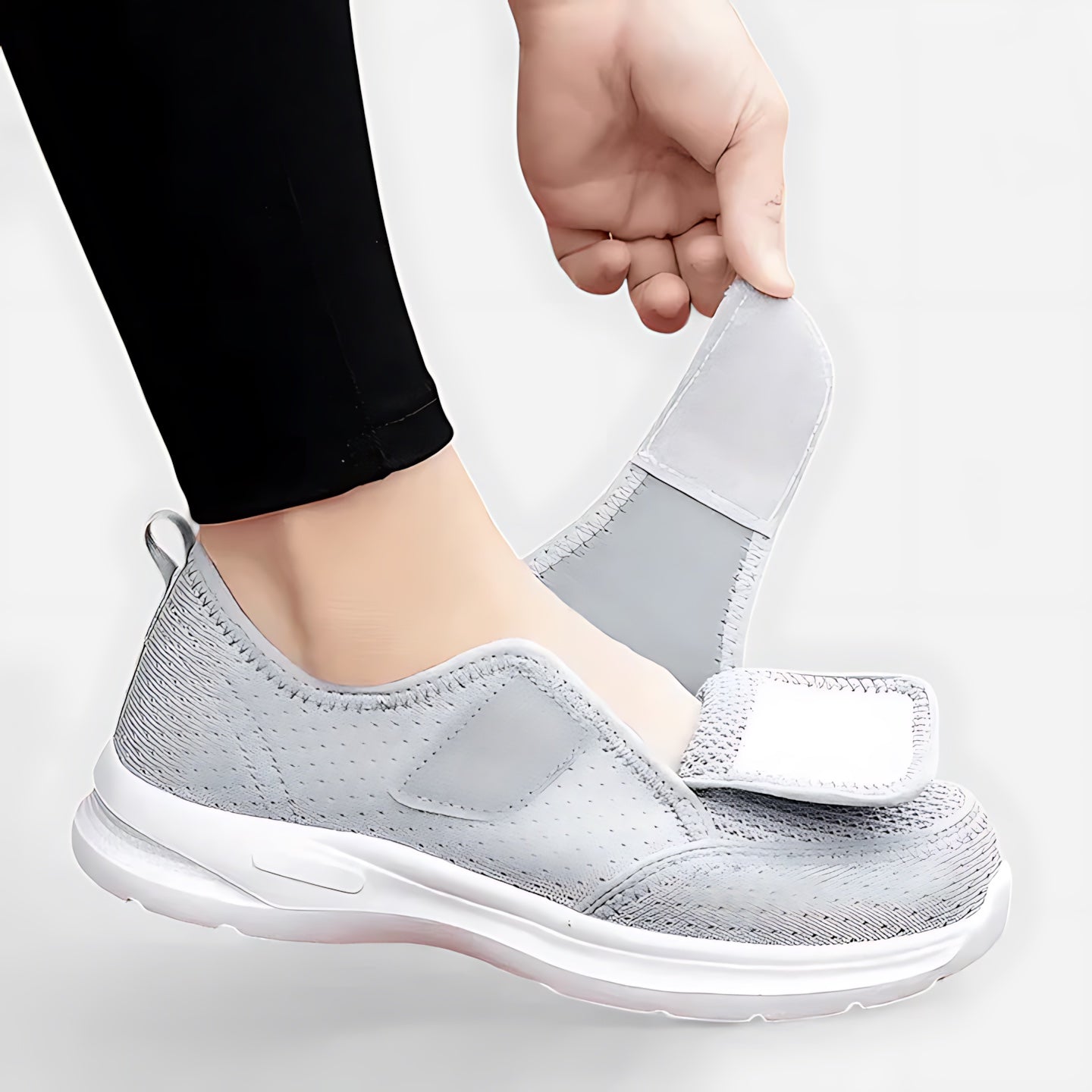 Claudia – Adjustable Strap Slip On Walking Sneakers