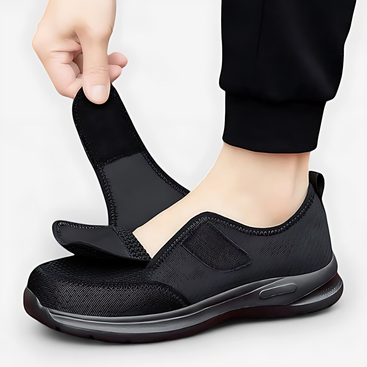Claudia – Adjustable Strap Slip On Walking Sneakers