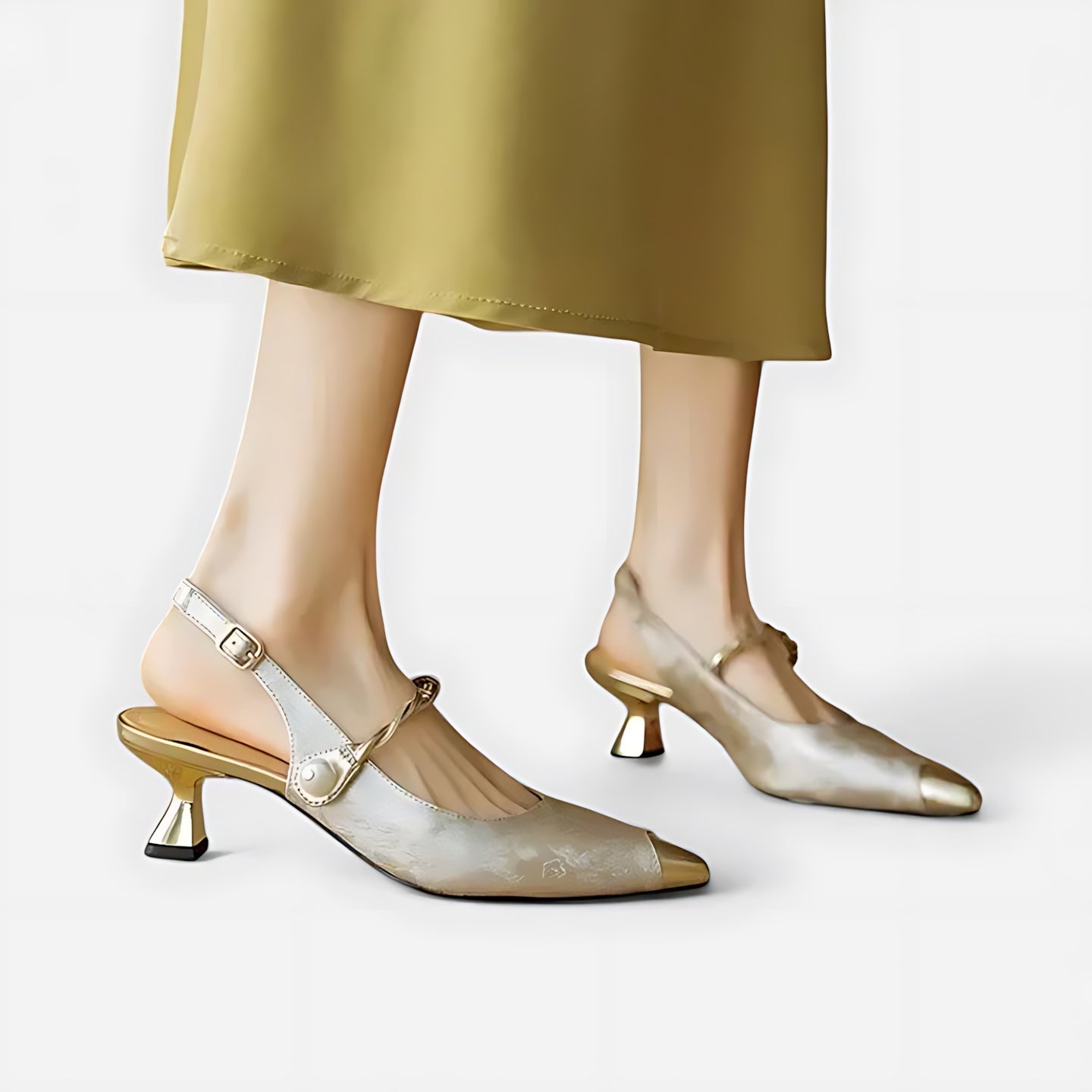 Claudia – Pointed Toe Mary Jane Kitten Heels