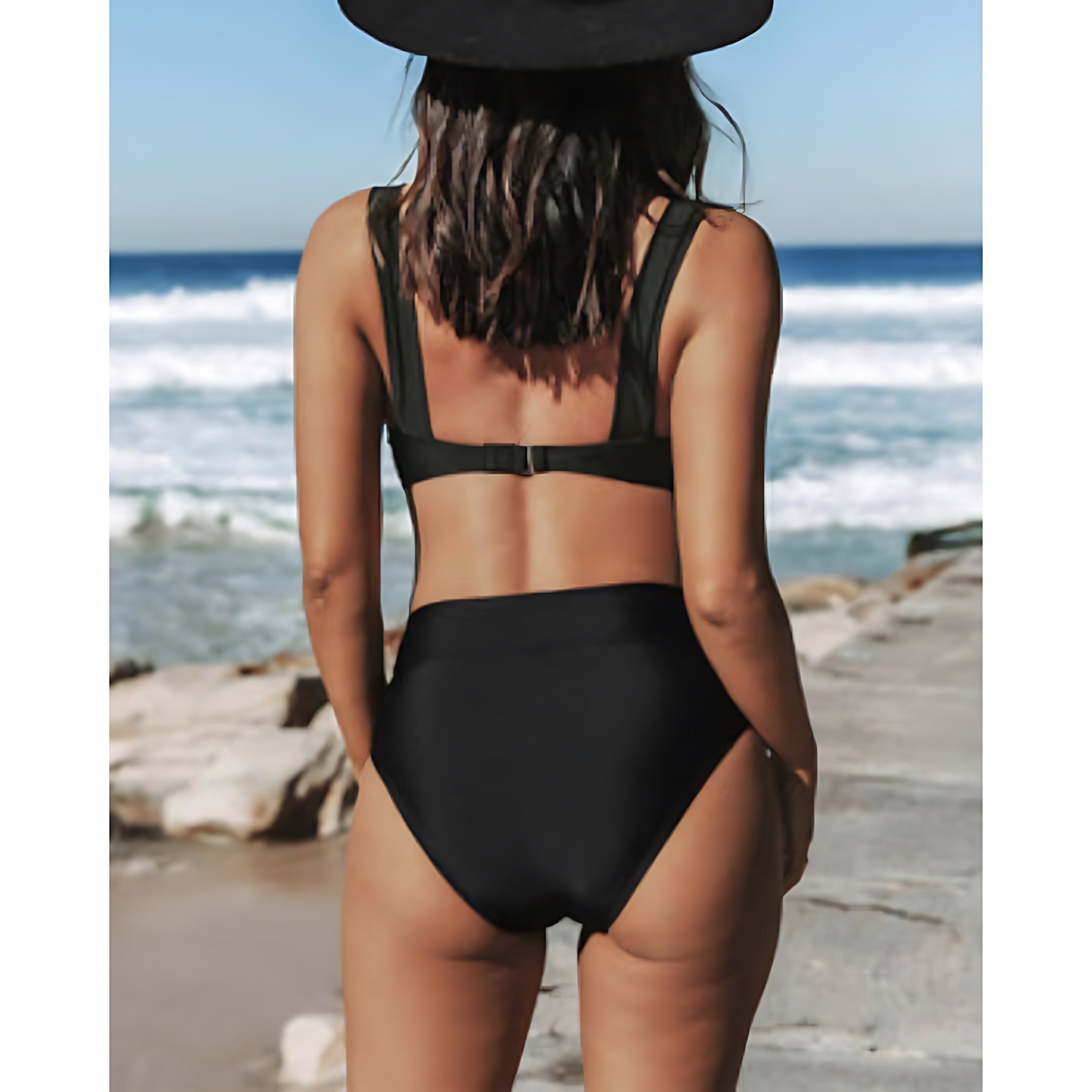 Claudia – V Neck High Waist Bikini Set