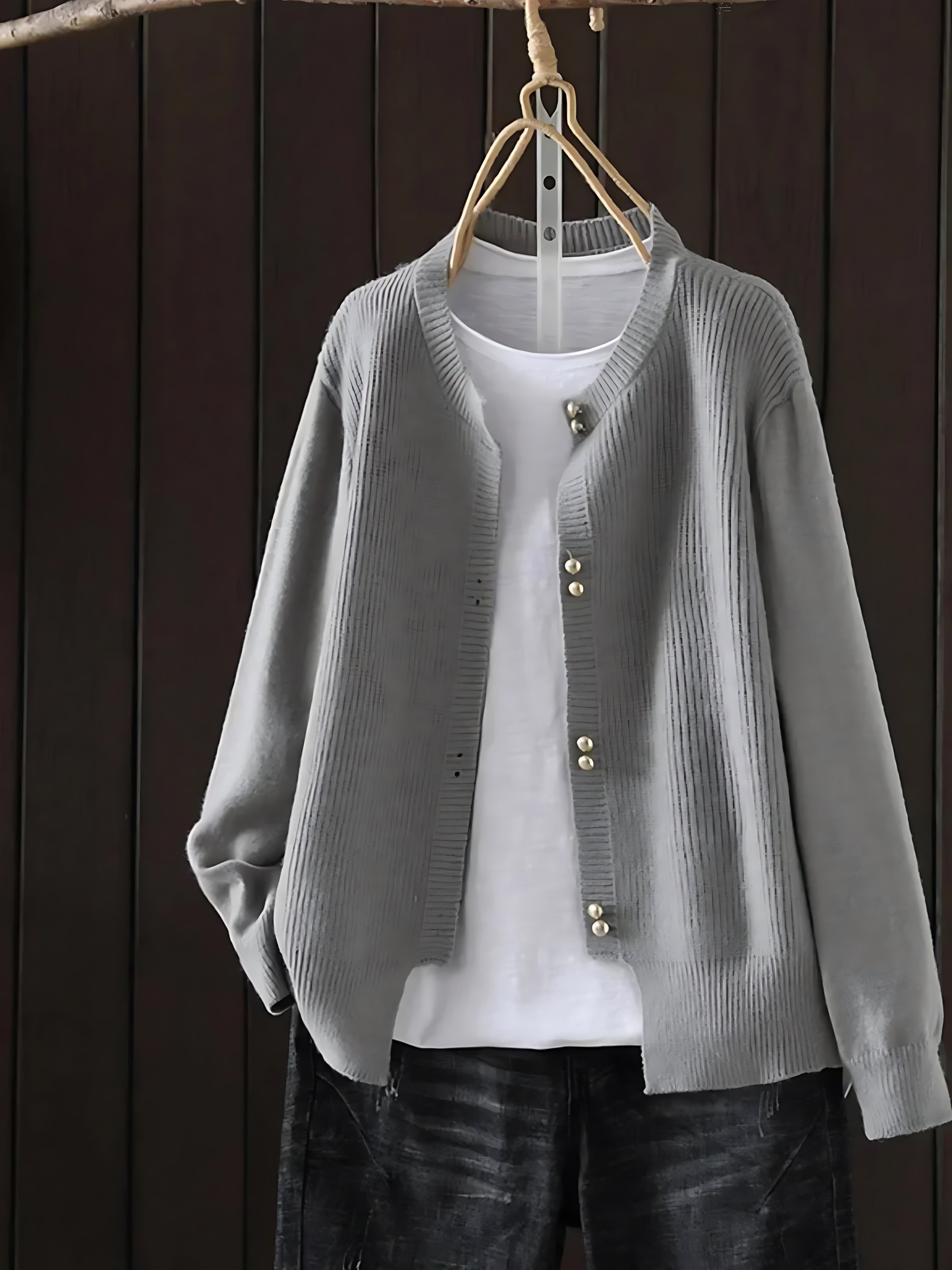 Cora – Batwing Sleeve Button Up Knit Cardigan
