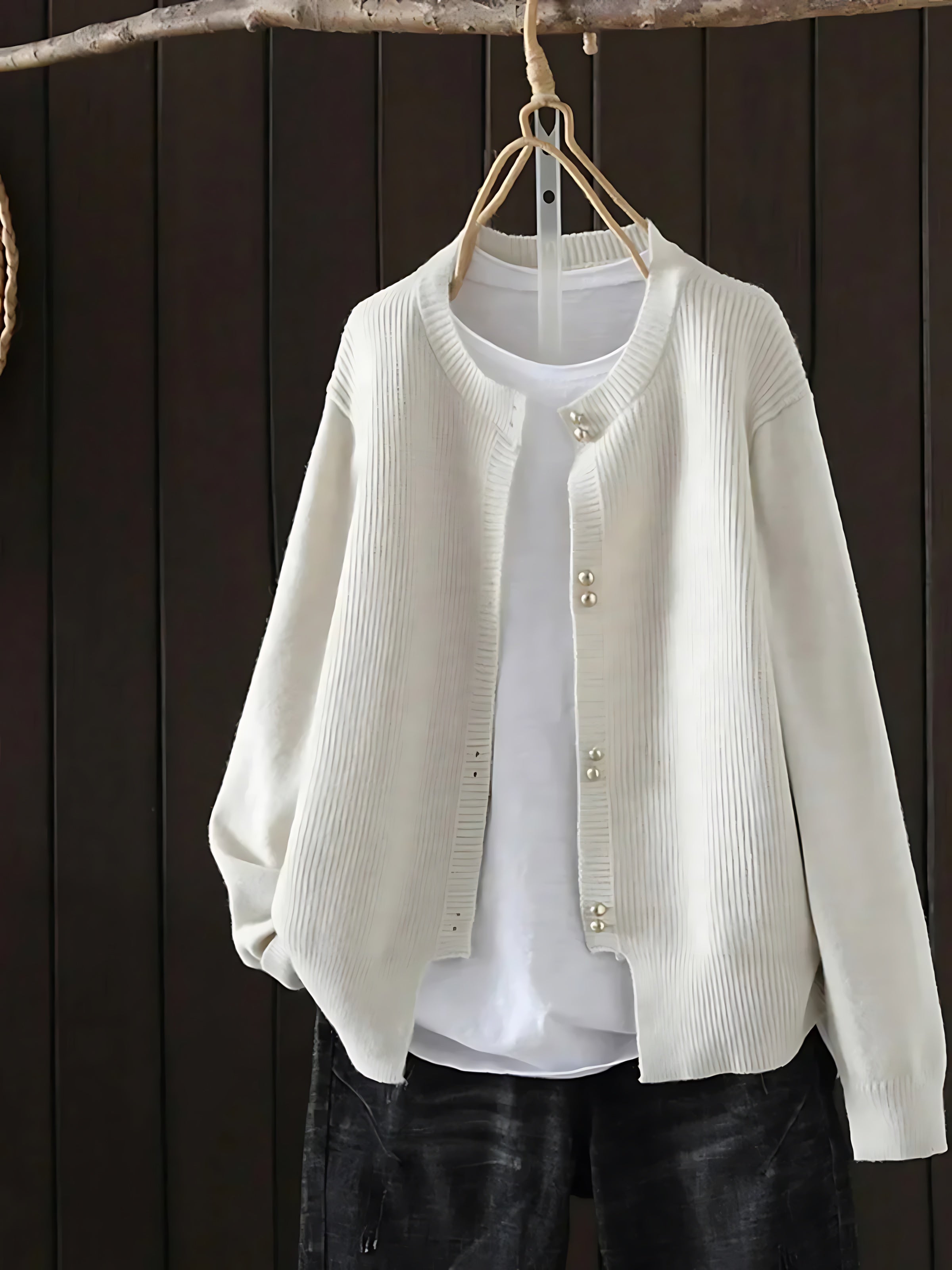 Cora – Batwing Sleeve Button Up Knit Cardigan