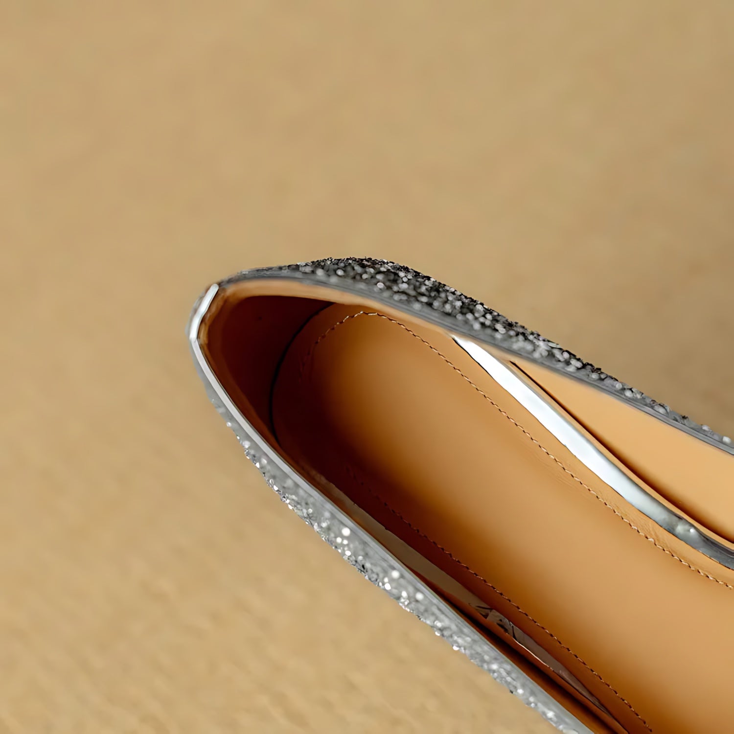 Cora – Glitter Pointed Toe Block Heel Pumps