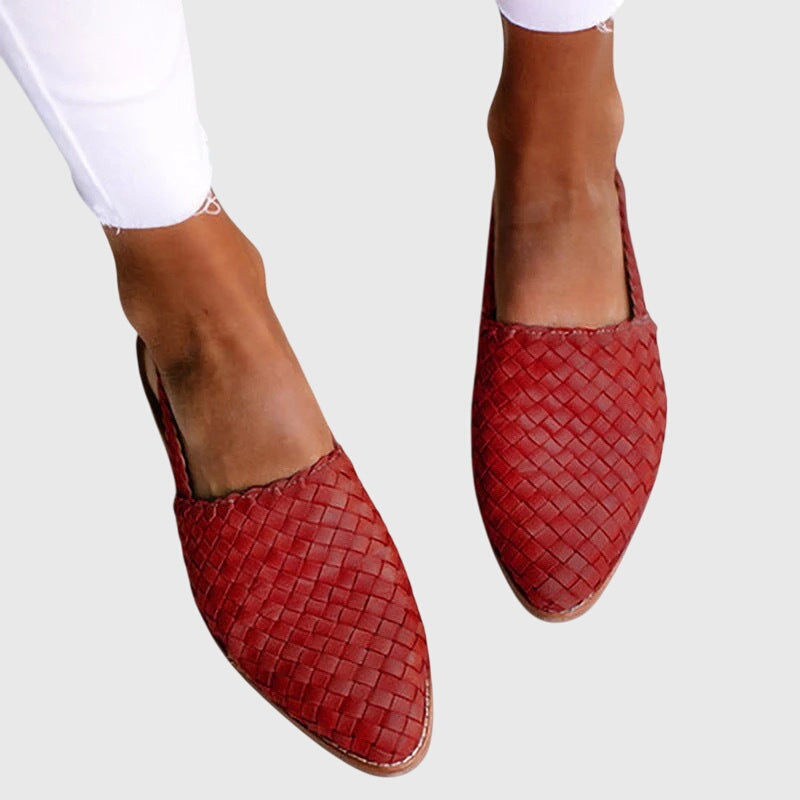 Daniela – Woven Pointed Toe Flats