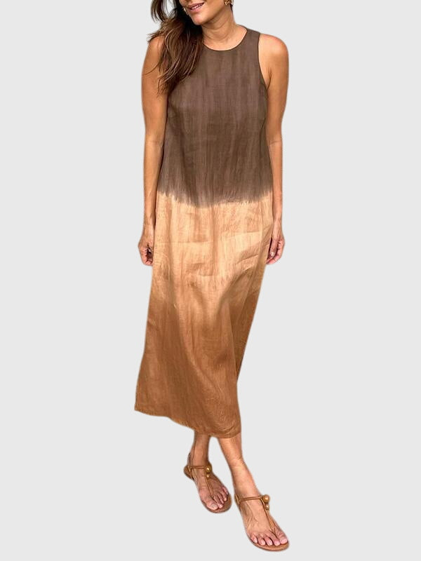 Iris – Satin Ombre Evening Midi Dress