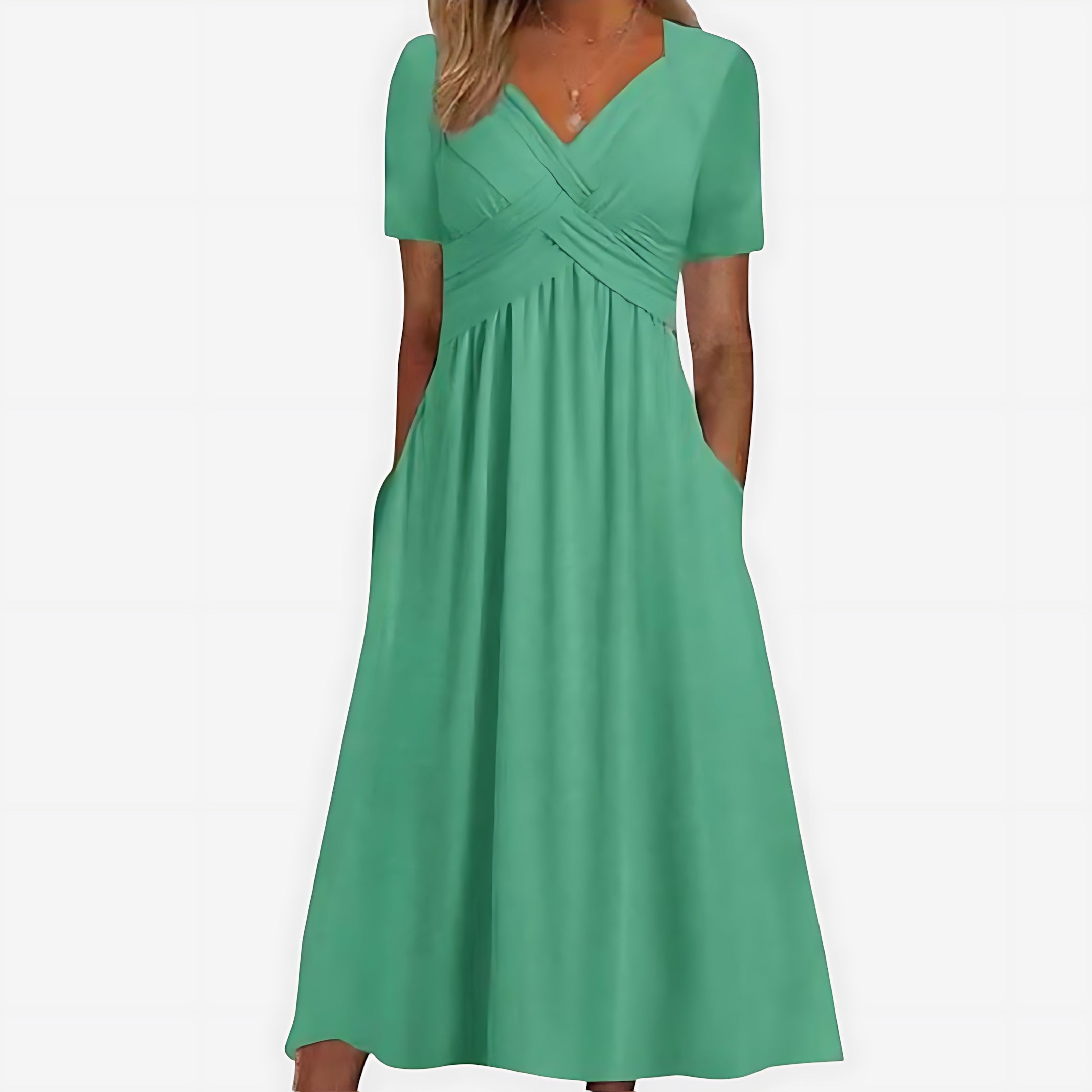 Daisy – V Neck Empire Waist Summer Midi Dress