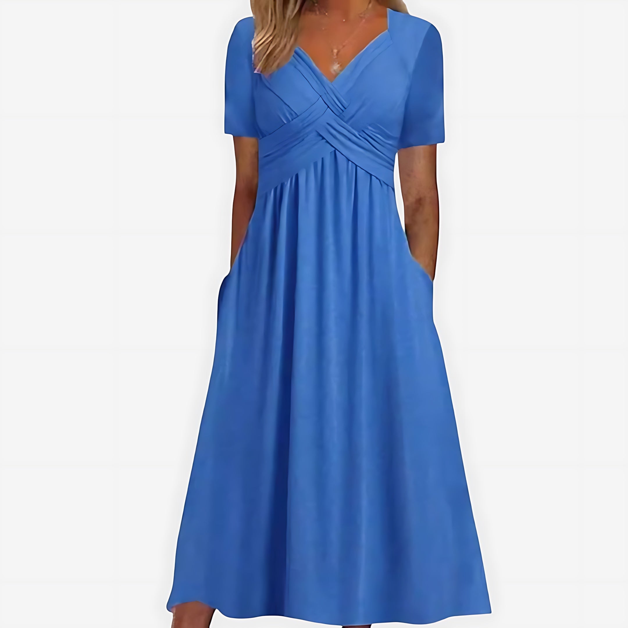 Daisy – V Neck Empire Waist Summer Midi Dress