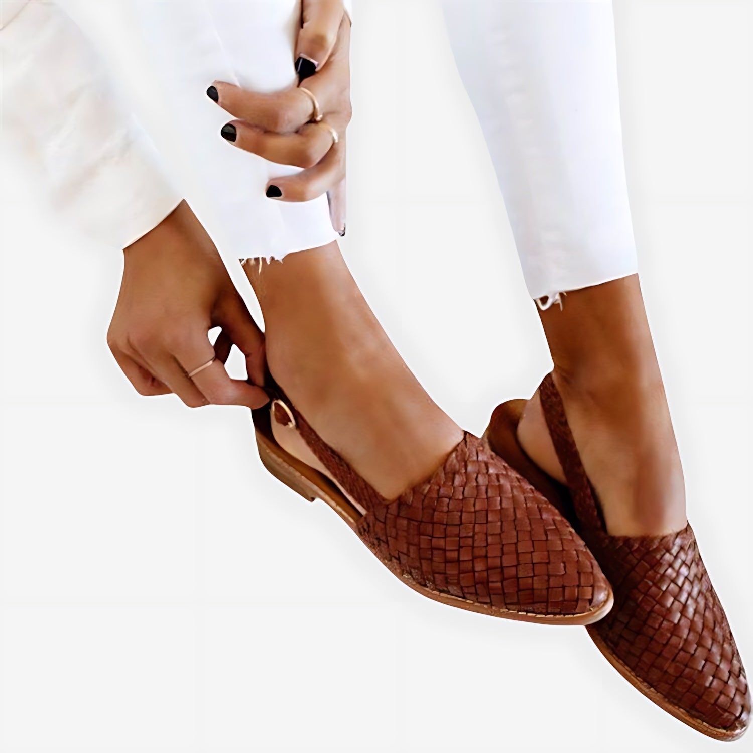 Daniela – Woven Pointed Toe Flats