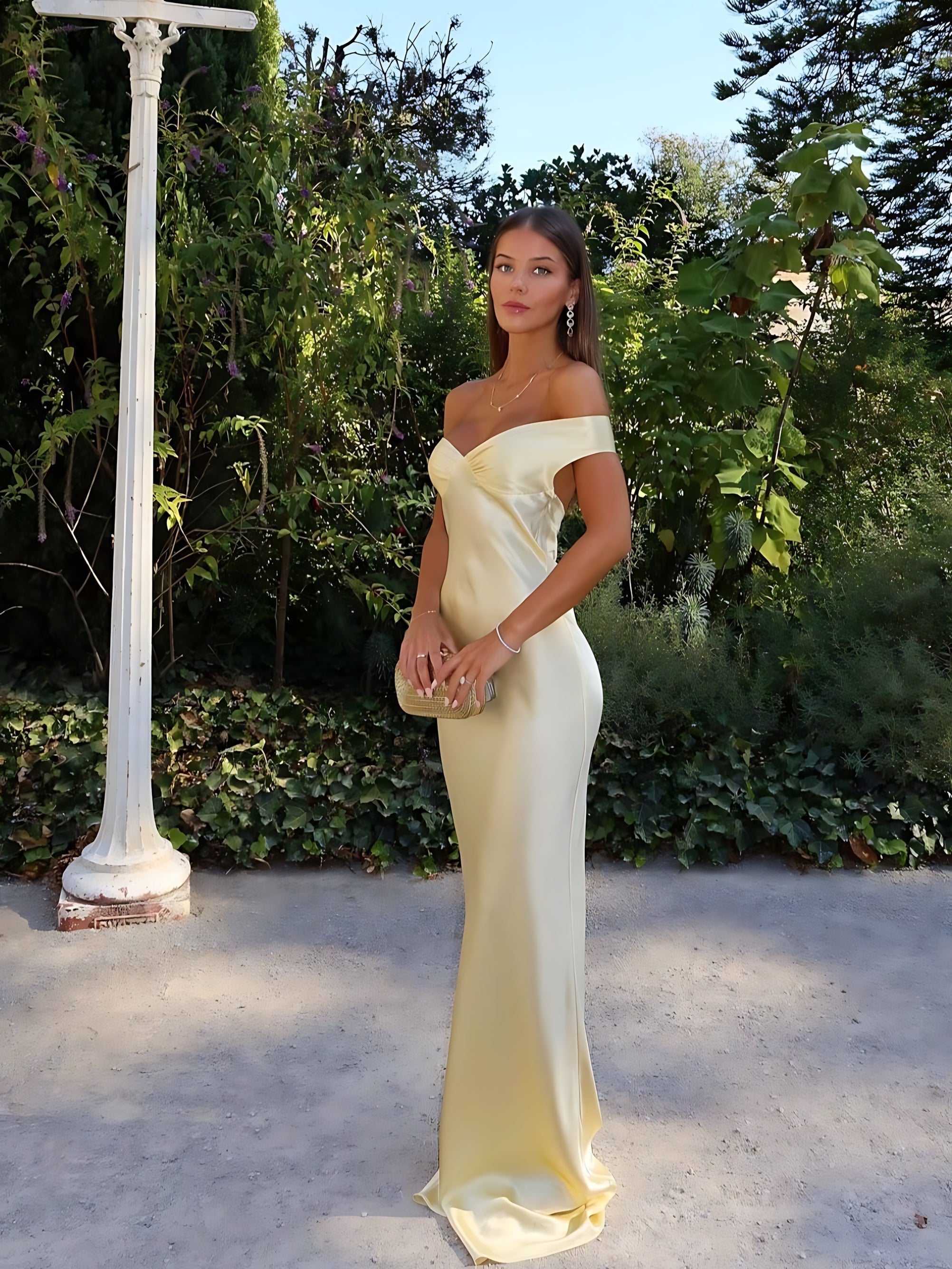 Daphne – Off Shoulder Mermaid Wedding Guest Maxi Dress