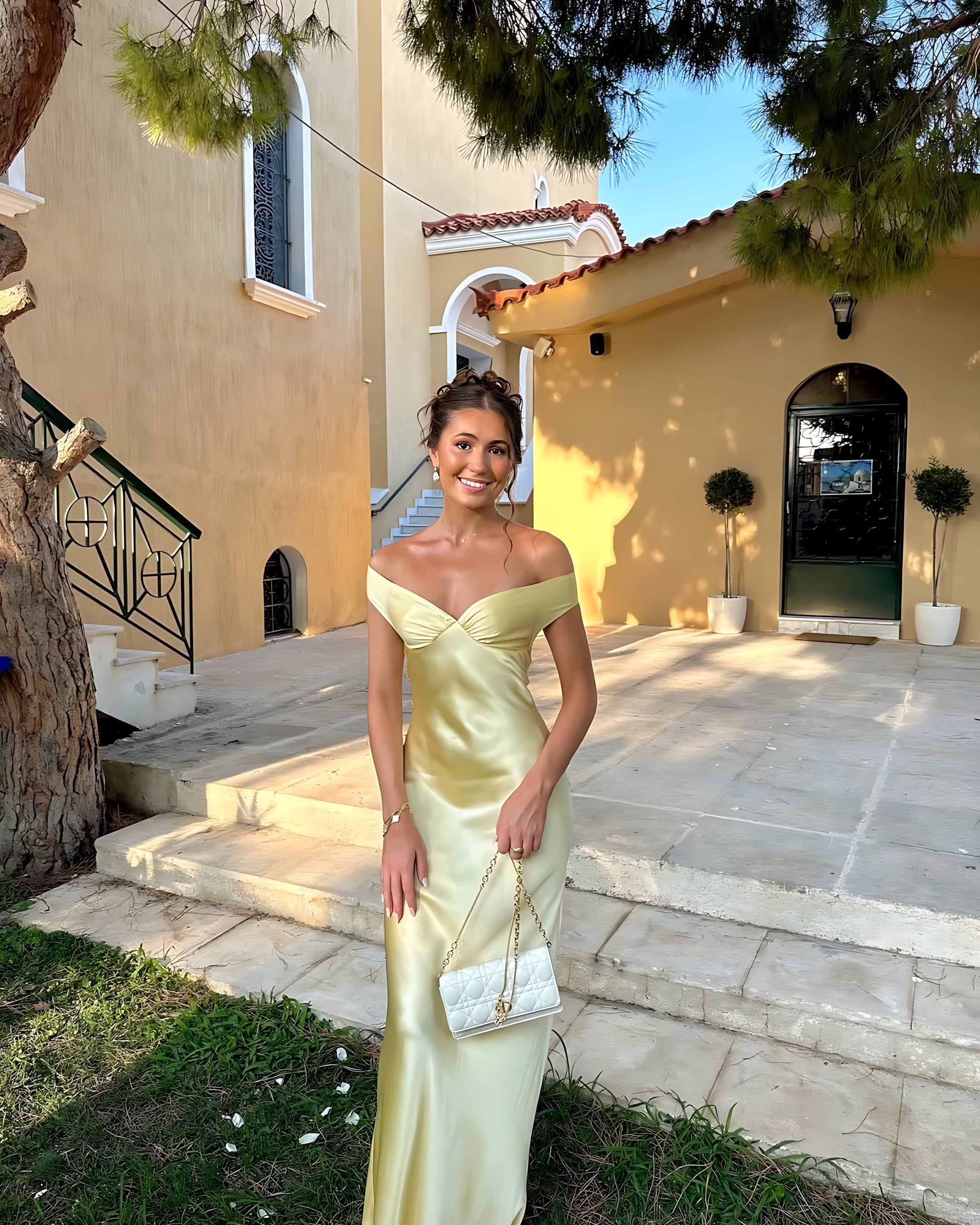 Daphne – Off Shoulder Mermaid Wedding Guest Maxi Dress
