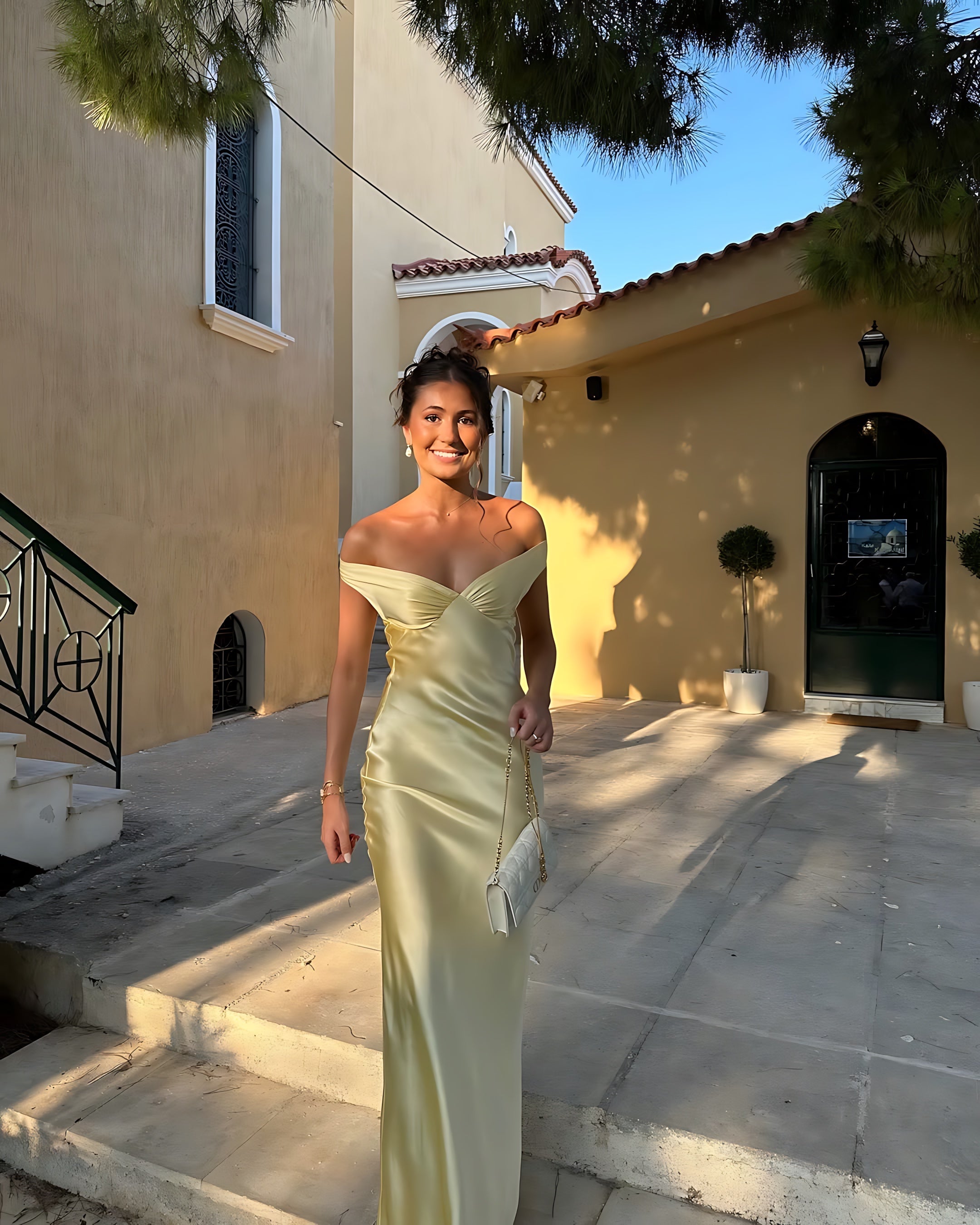 Daphne – Off Shoulder Mermaid Wedding Guest Maxi Dress