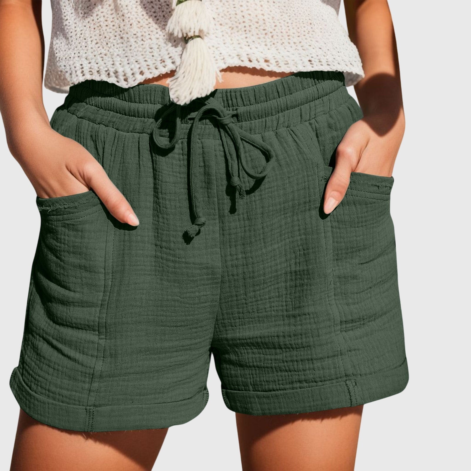 Skylar – Elastic Waist Wide Leg Summer Shorts