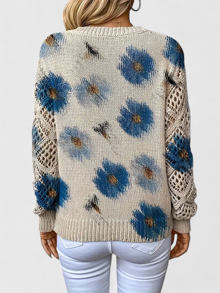 Diana – Floral Print V Neck Blouse