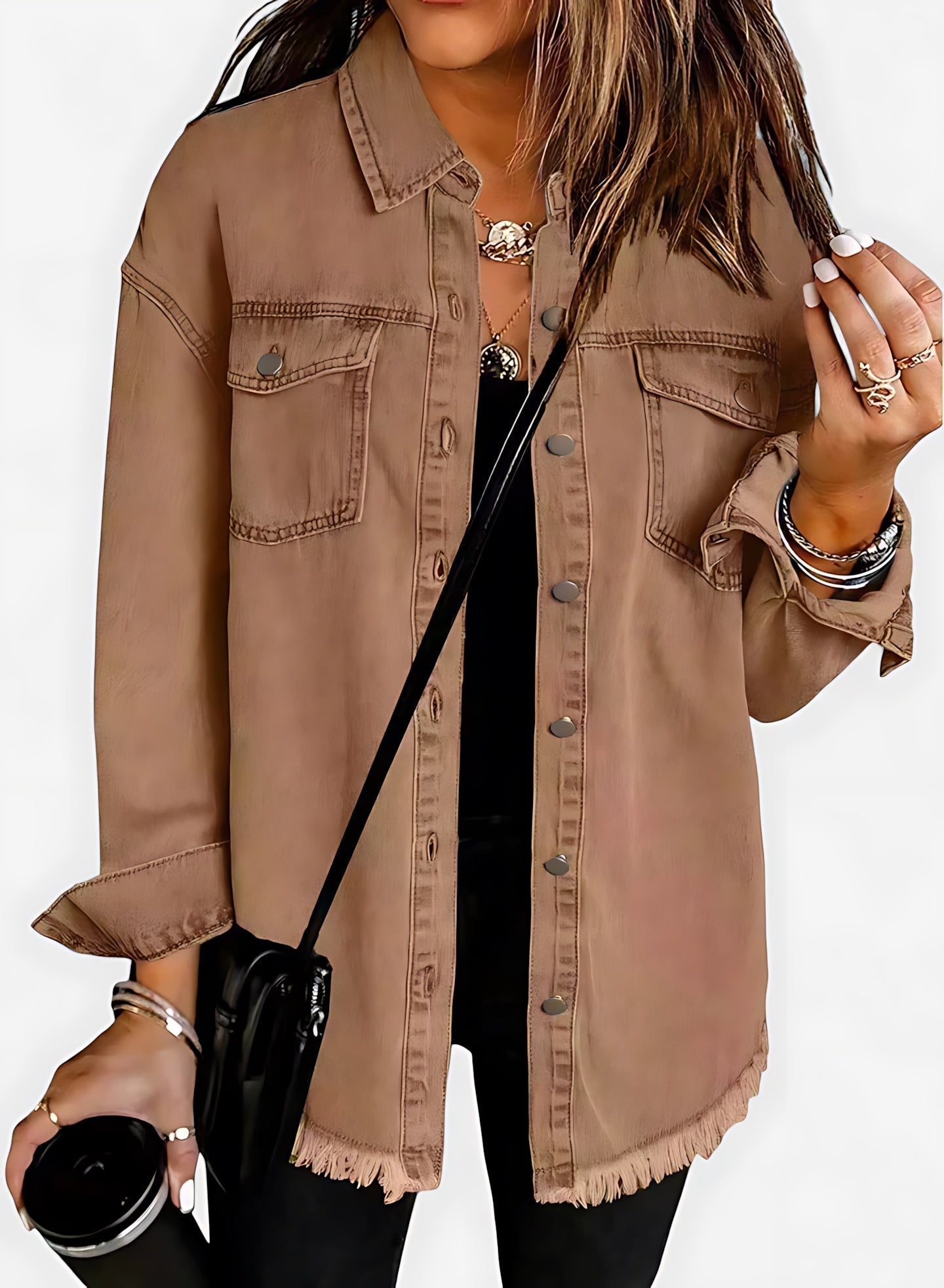 Delilah – Oversized Button Up Shirt Jacket
