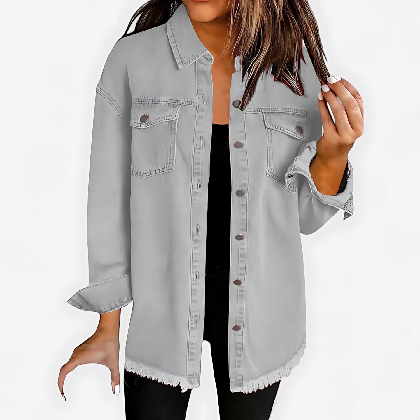 Delilah – Oversized Button Up Shirt Jacket