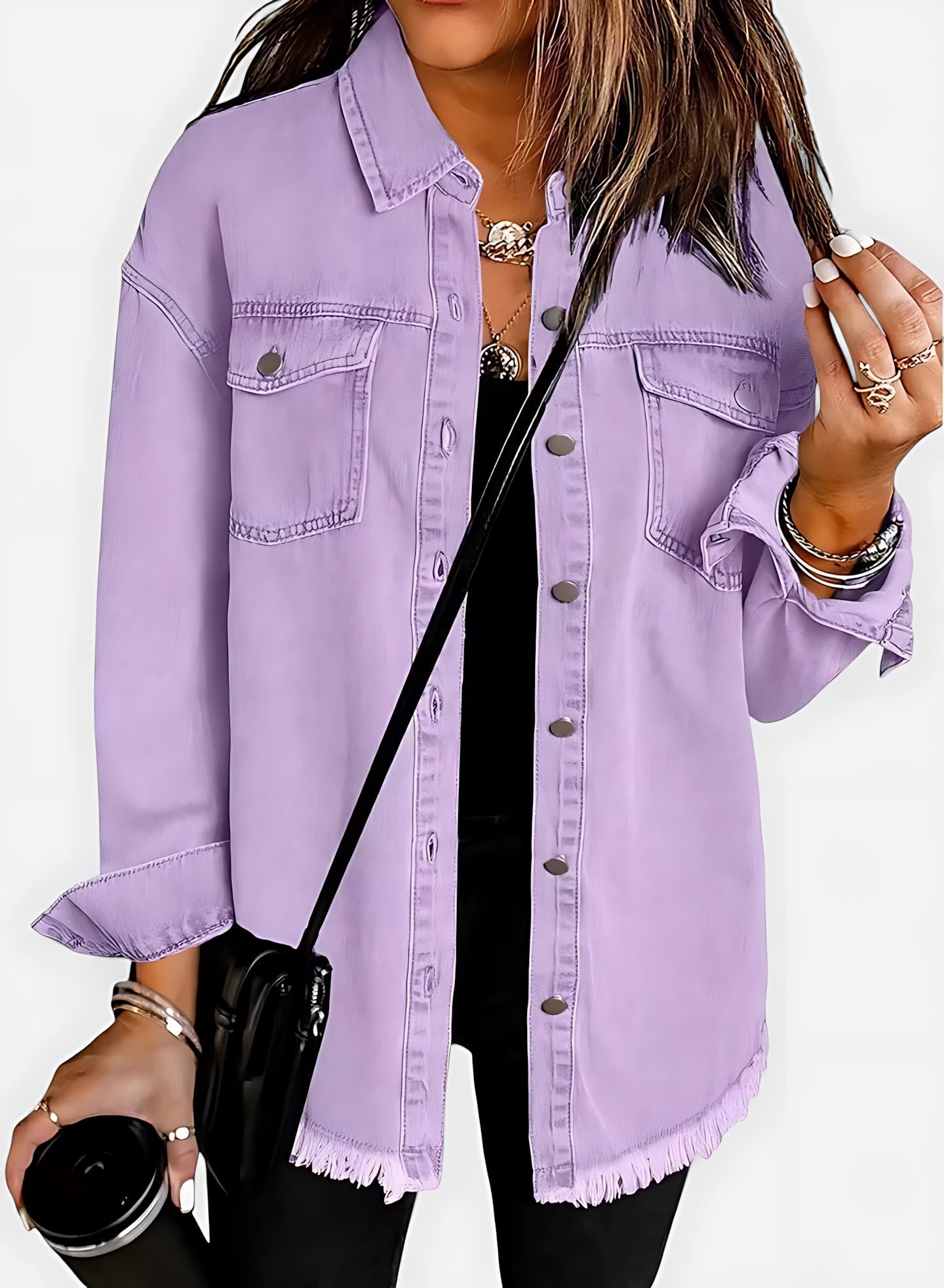 Delilah – Oversized Button Up Shirt Jacket
