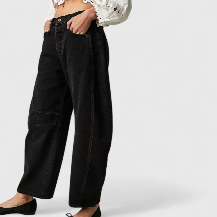 June – Denim Barrel Leg Jeans
