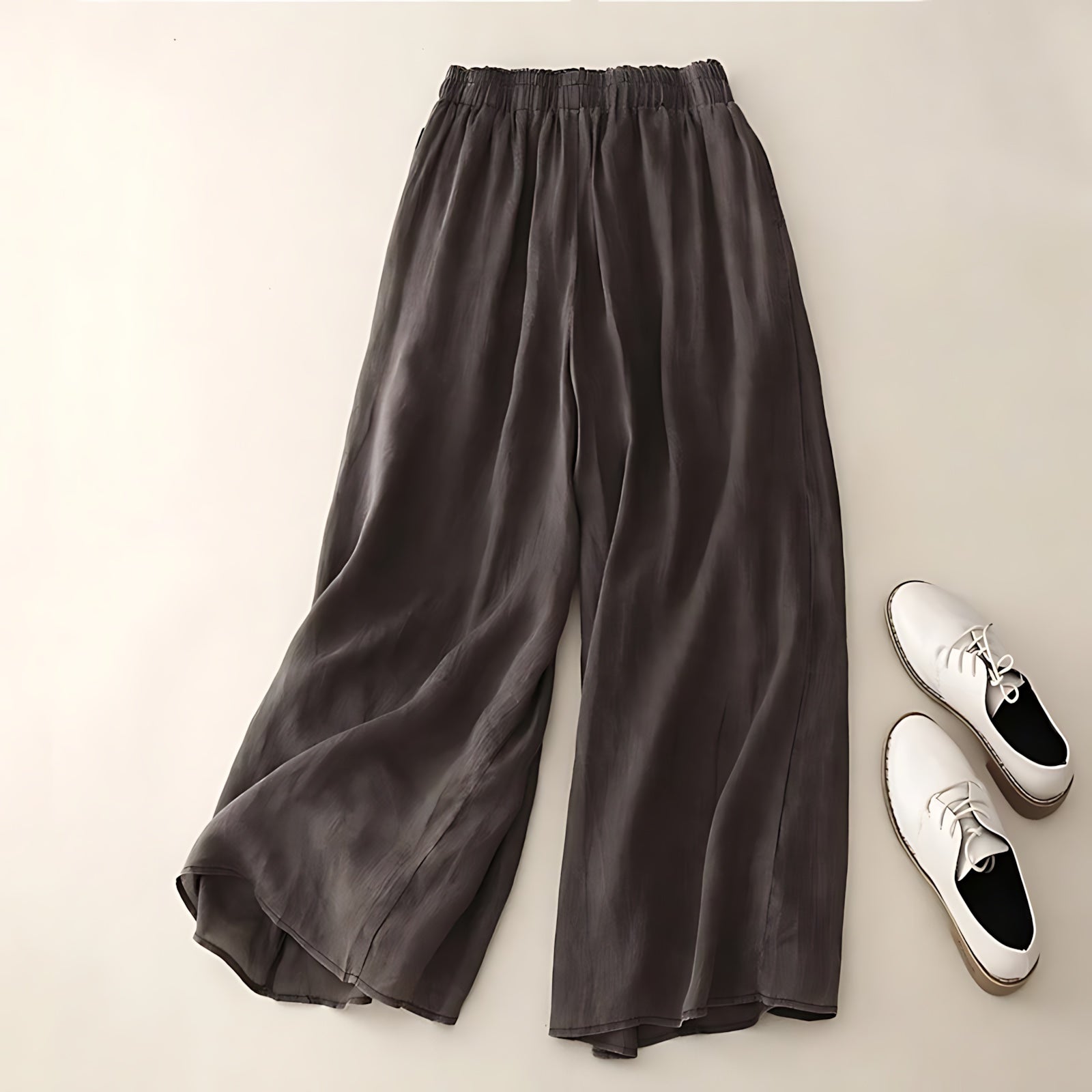 Diana – Elastic Waist Wide Leg Culotte Pants