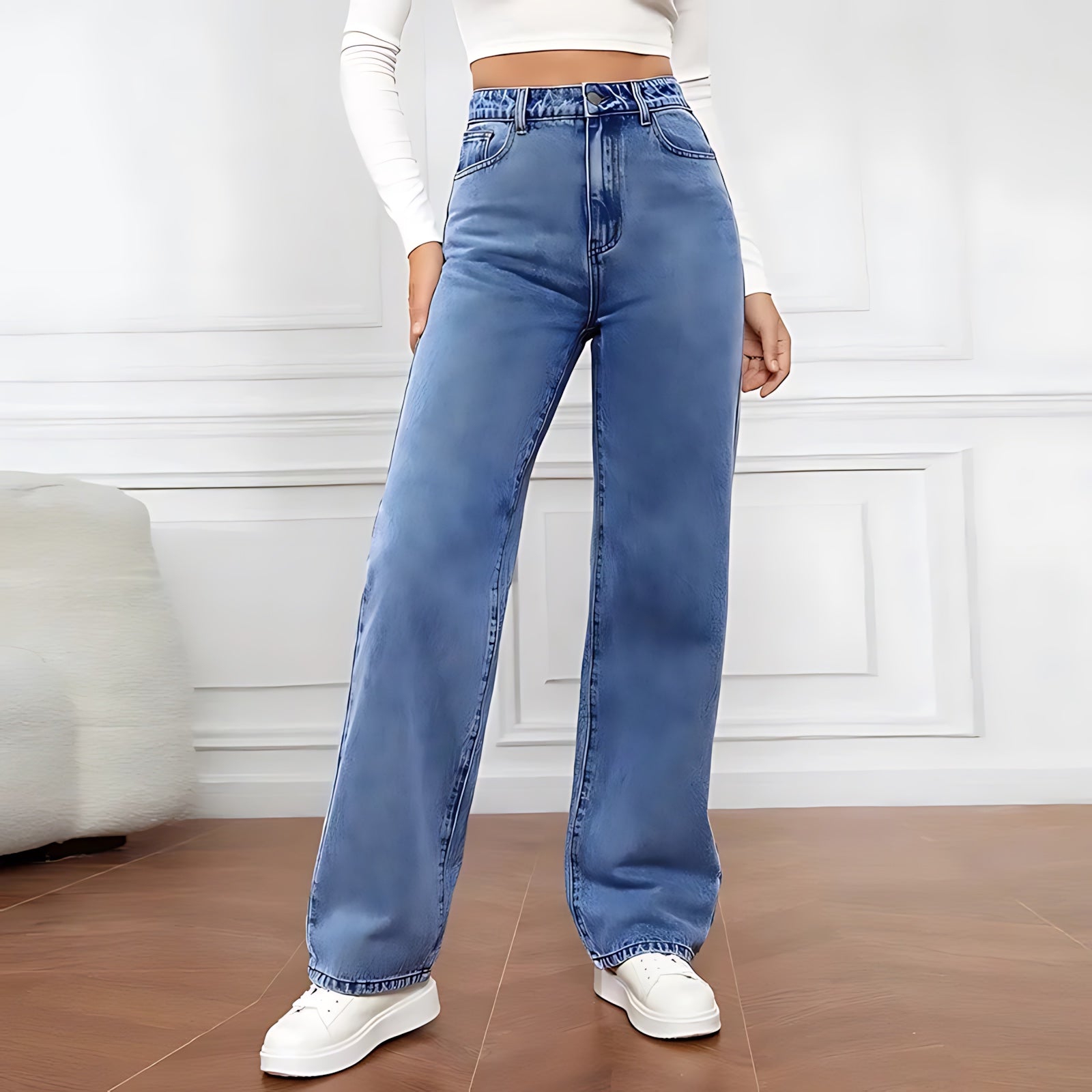 Diana – High Waist Straight Leg Jeans