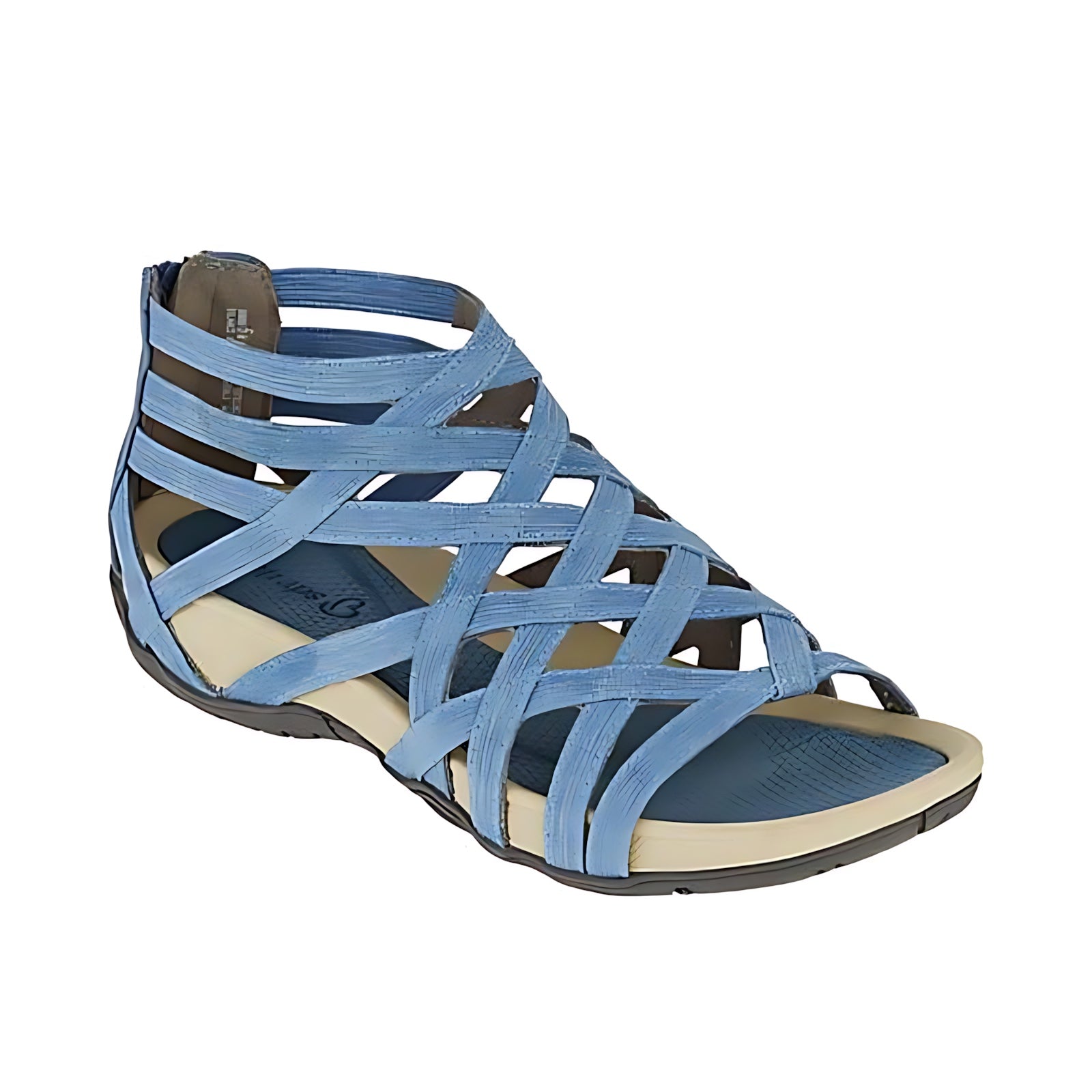 Diana – Woven Cutout Closed Toe Wedge Sandals