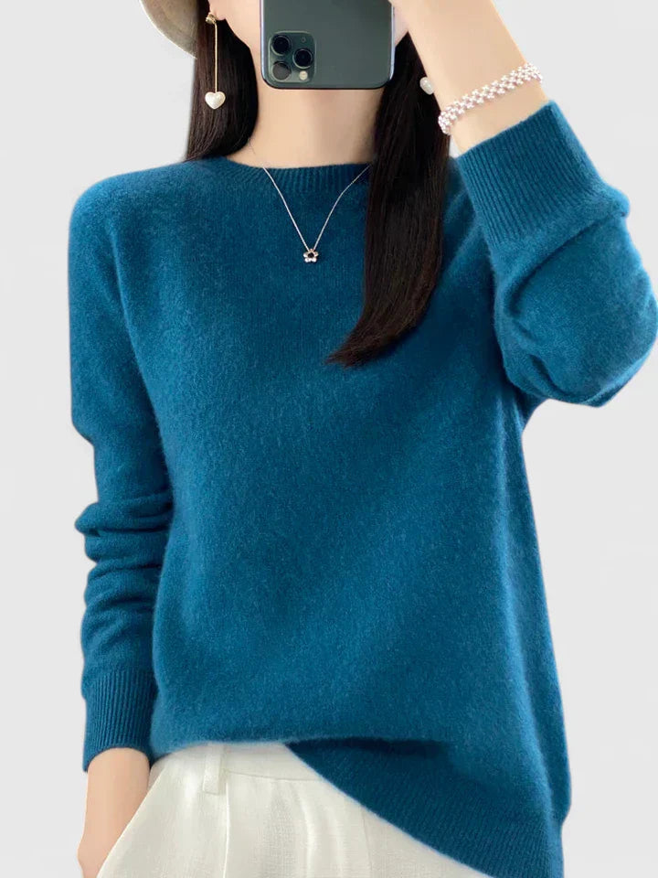 Cordelia – Mock Neck Drop Shoulder Knit Sweater