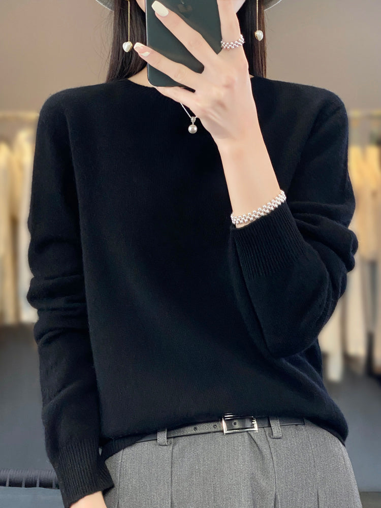 Journee – Mock Neck Drop Shoulder Knit Sweater
