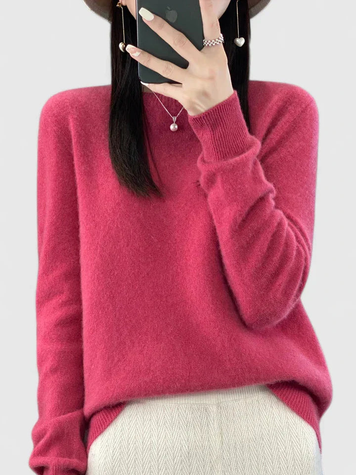 Cordelia – Mock Neck Drop Shoulder Knit Sweater