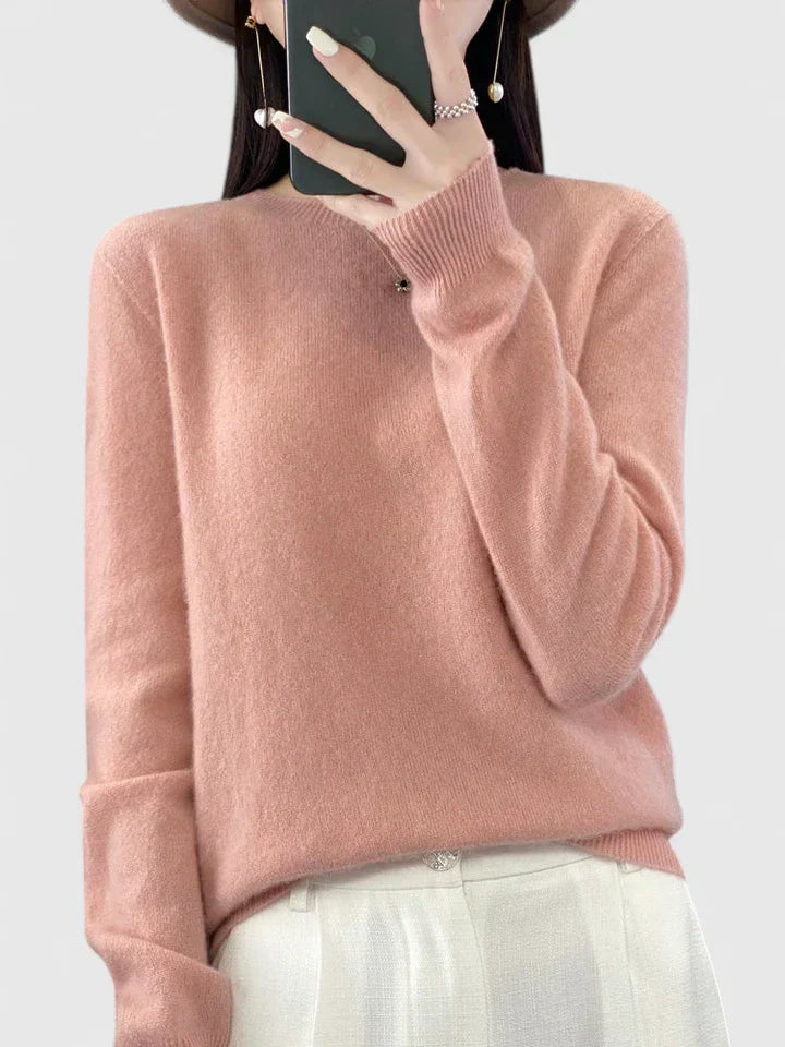 Cordelia – Mock Neck Drop Shoulder Knit Sweater