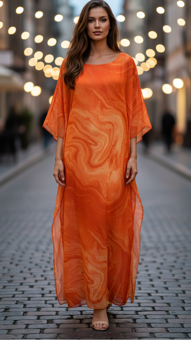 Valentina – Batwing Sleeve Kaftan Evening Maxi Dress