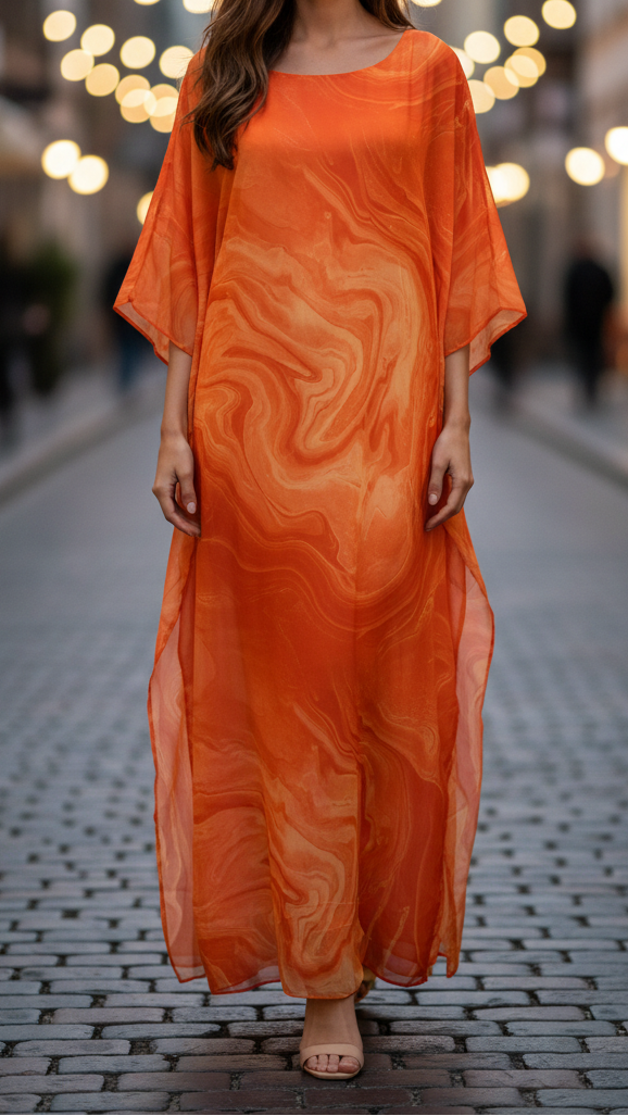 Valentina – Batwing Sleeve Kaftan Evening Maxi Dress
