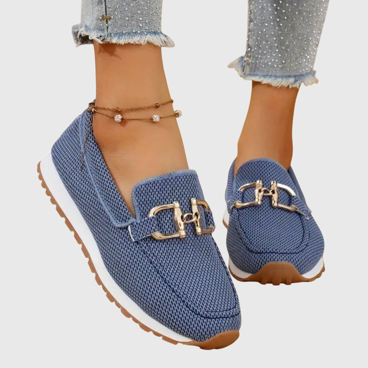 Aurora – Suede Chain Slip On Loafers